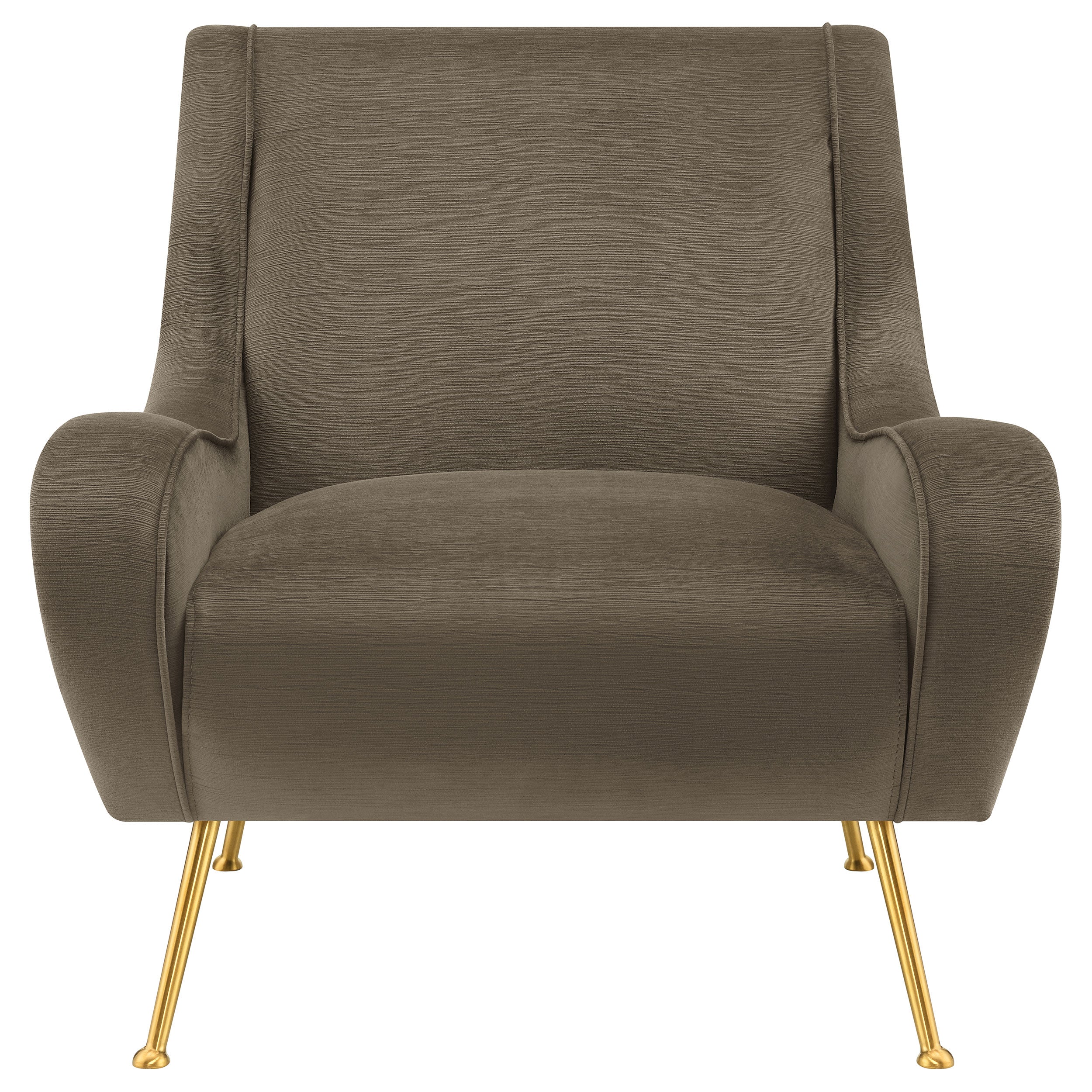Ricci Upholstered Saddle Arm Accent Chair Stone