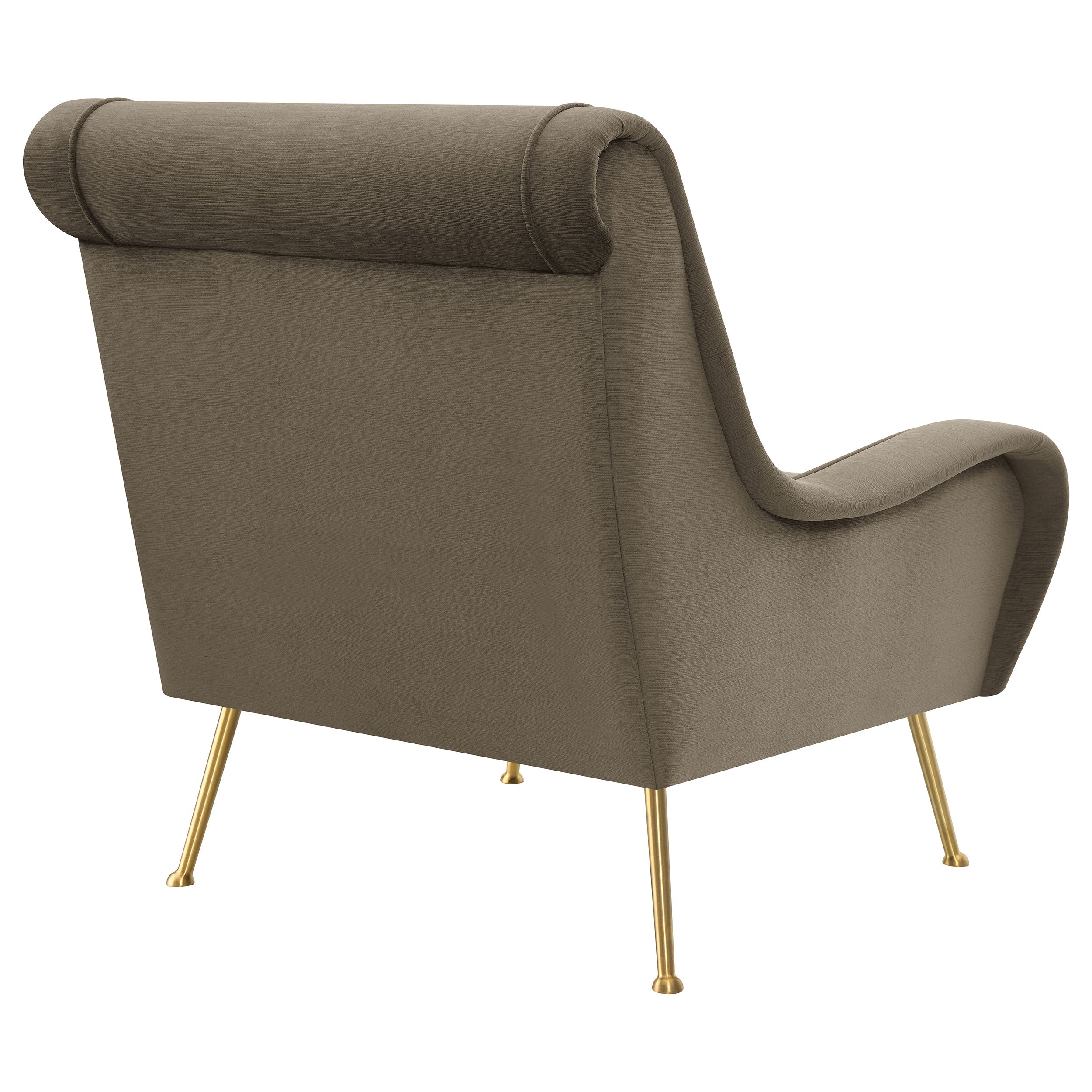 Ricci Upholstered Saddle Arm Accent Chair Stone