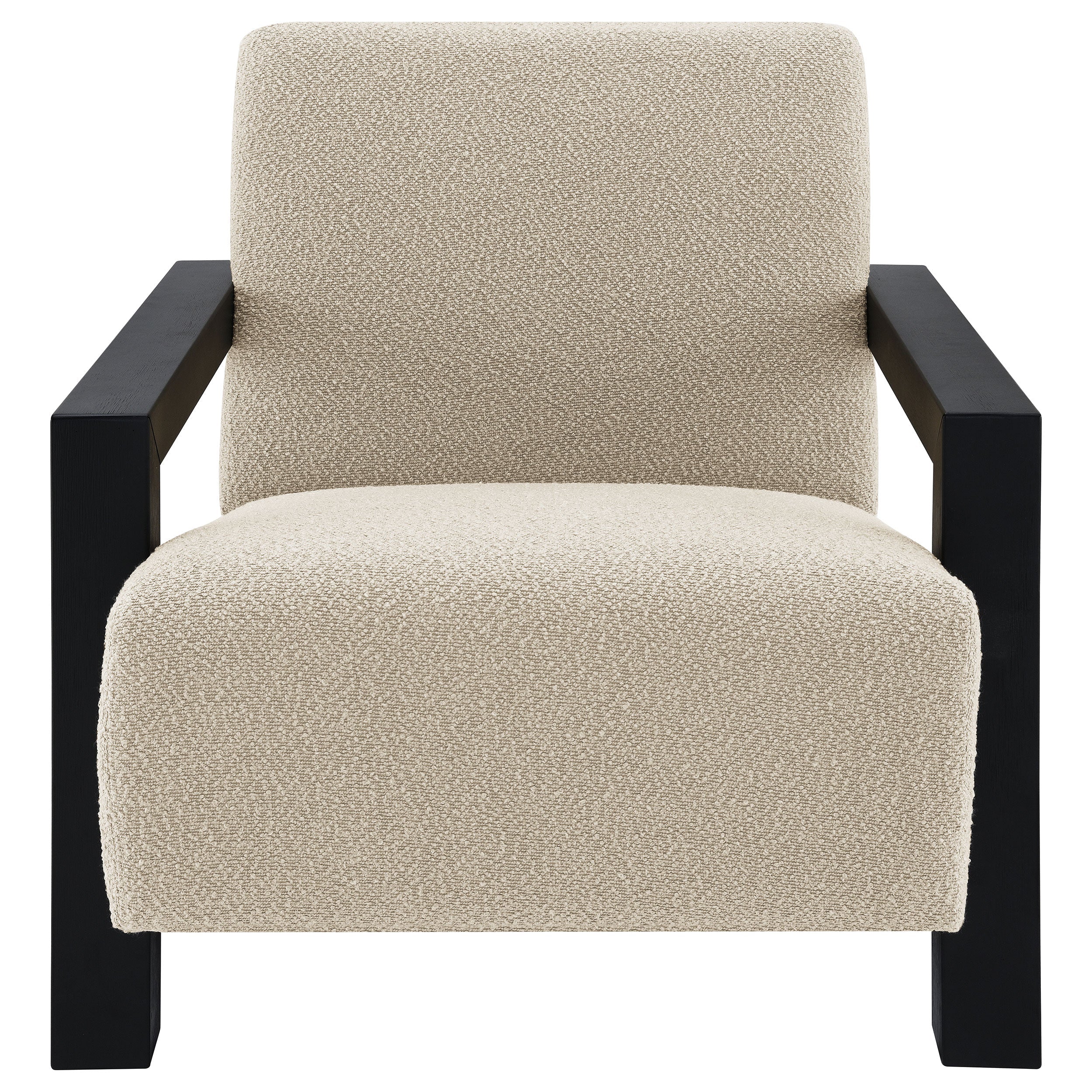 Fitzroy Boucle Upholstered Accent Arm Chair Ivory
