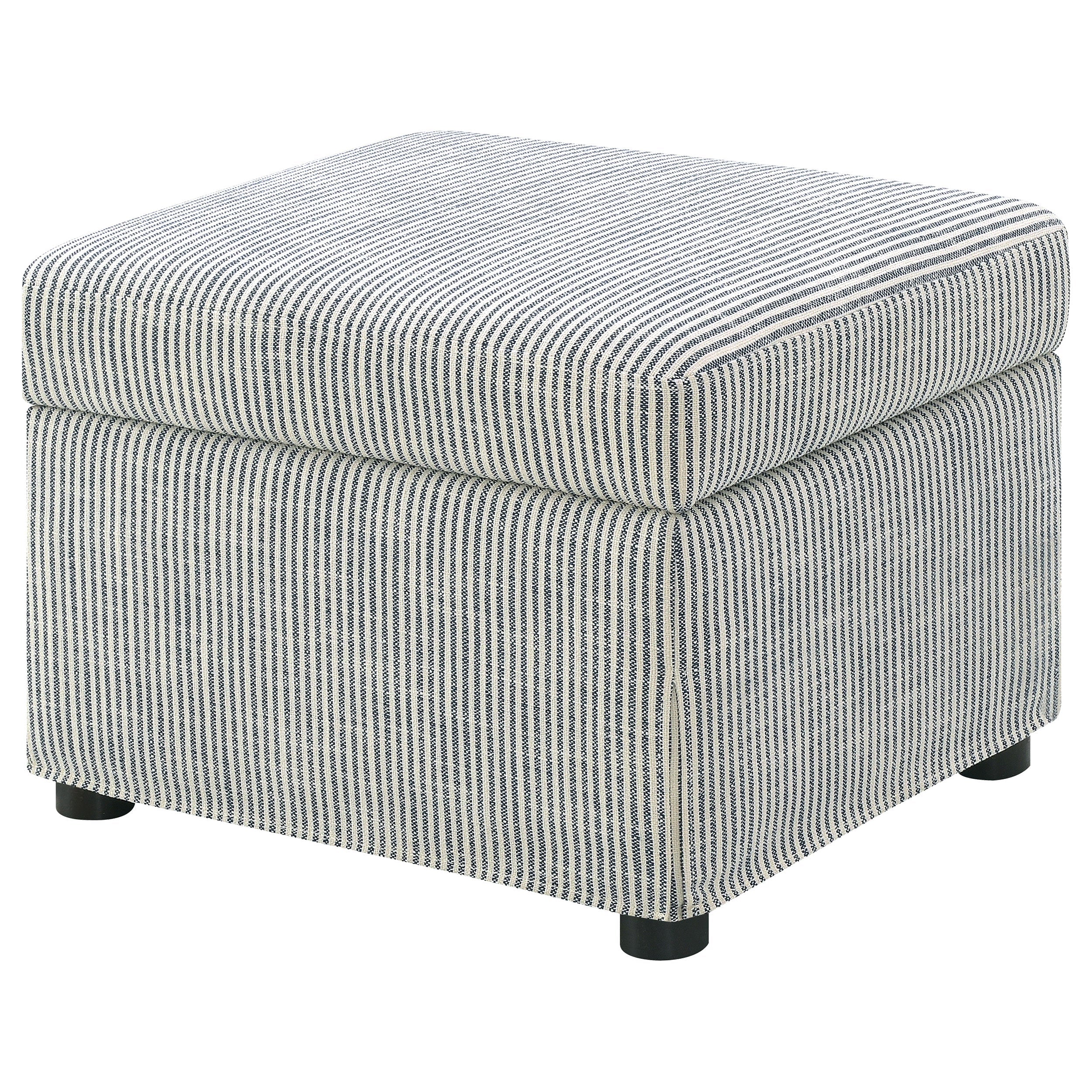 Winter Upholstered Hydraulic Lift Top Storage Ottoman Beige