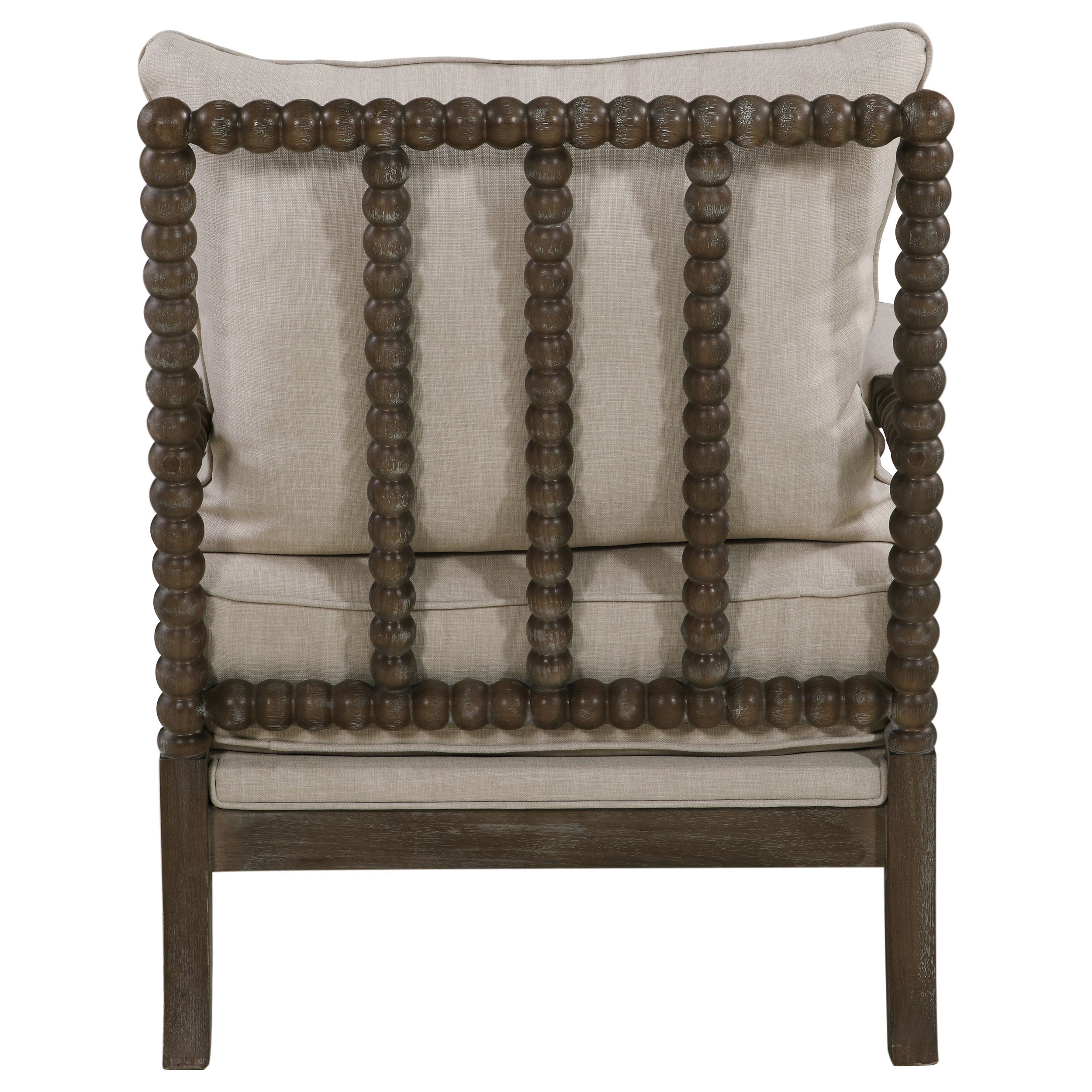Blanchett Upholstered Bobbin Accent Chair White and Navy