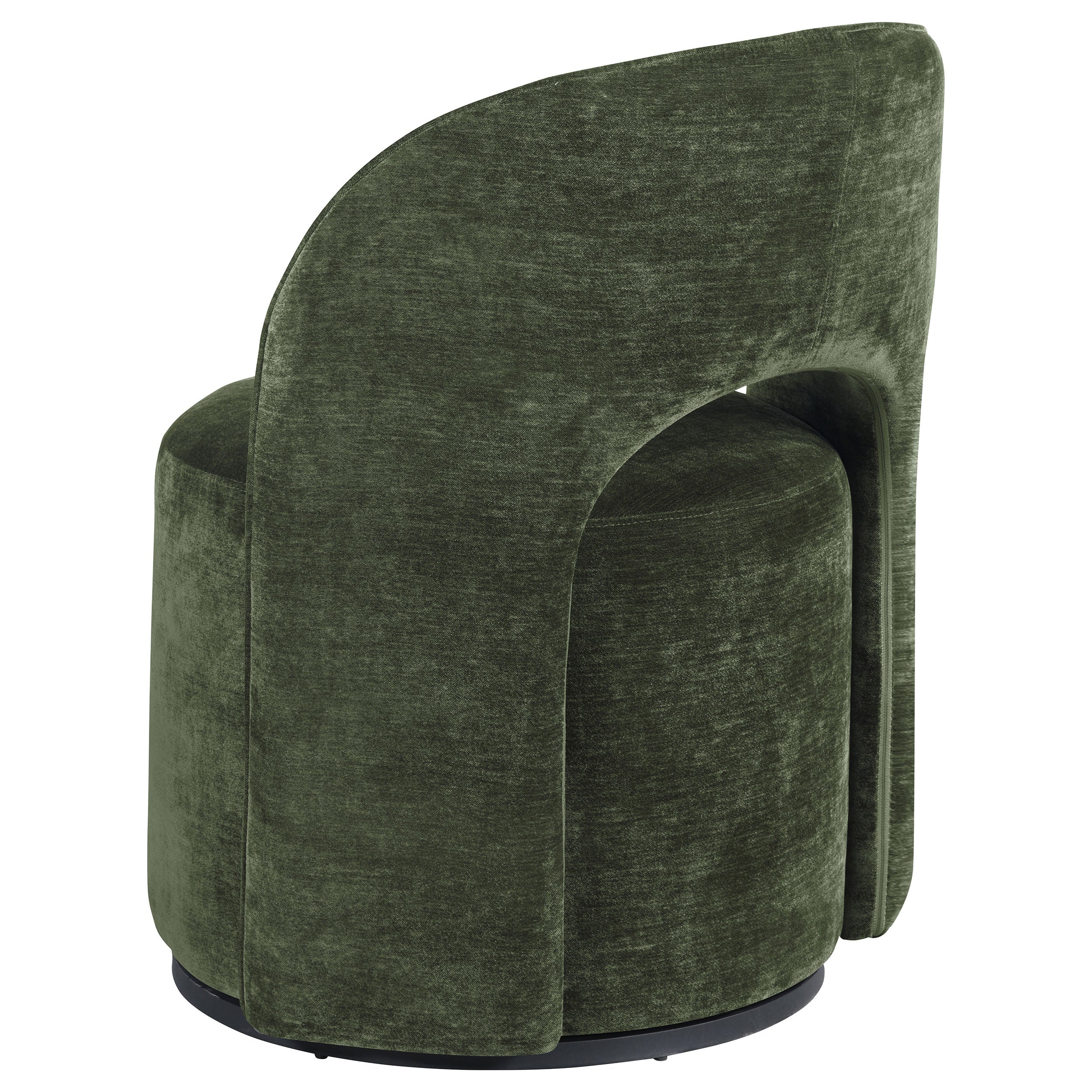 Harjo Velvet Upholstered Swivel Accent Chair Charcoal Grey