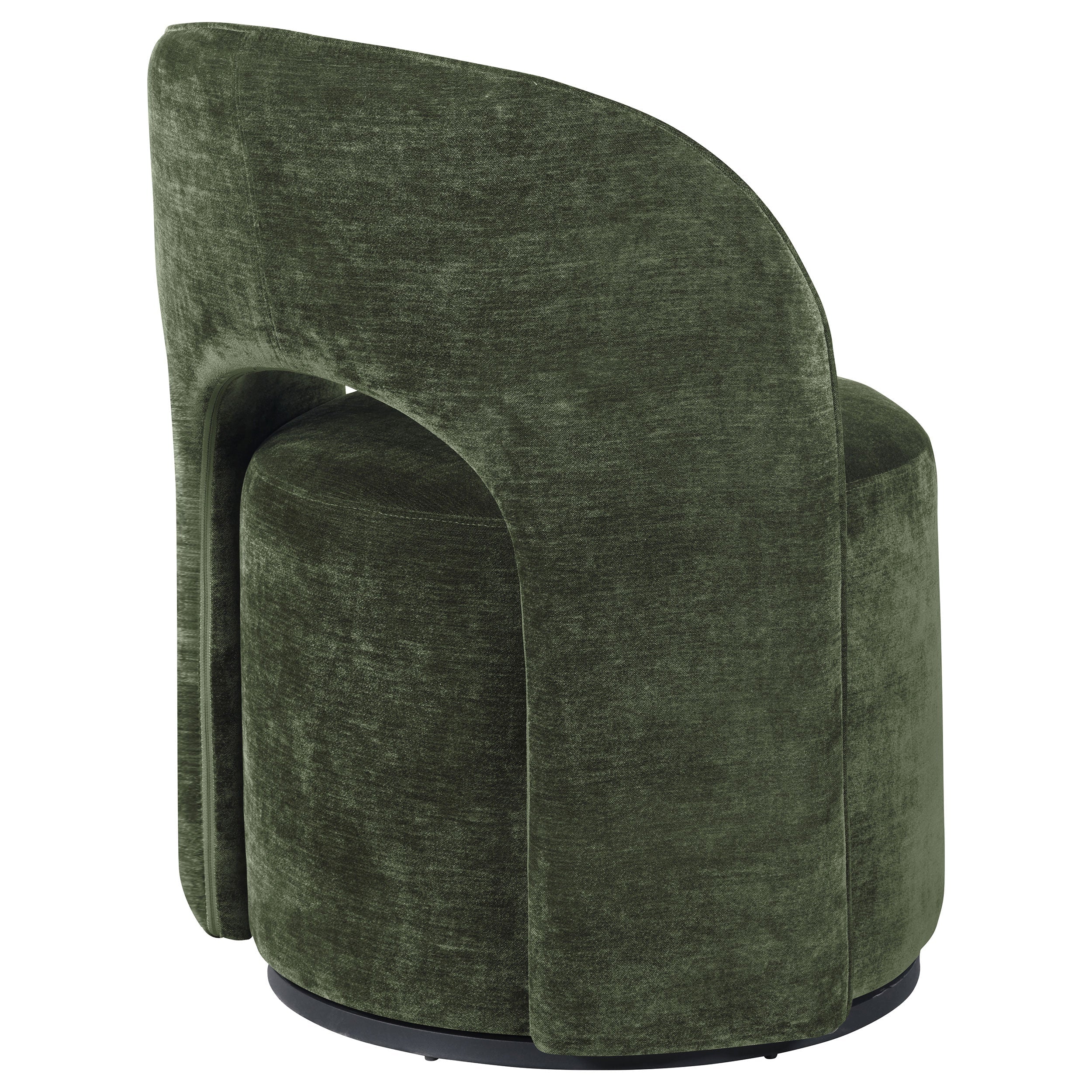 Harjo Velvet Upholstered Swivel Accent Chair Charcoal Grey