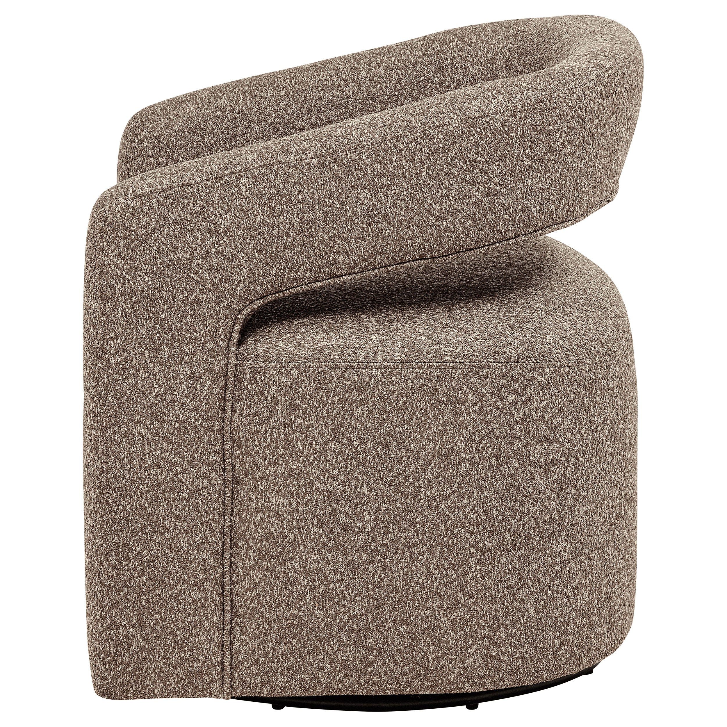 Westhill Boucle Upholstered Swivel Accent Chair Rocky Road