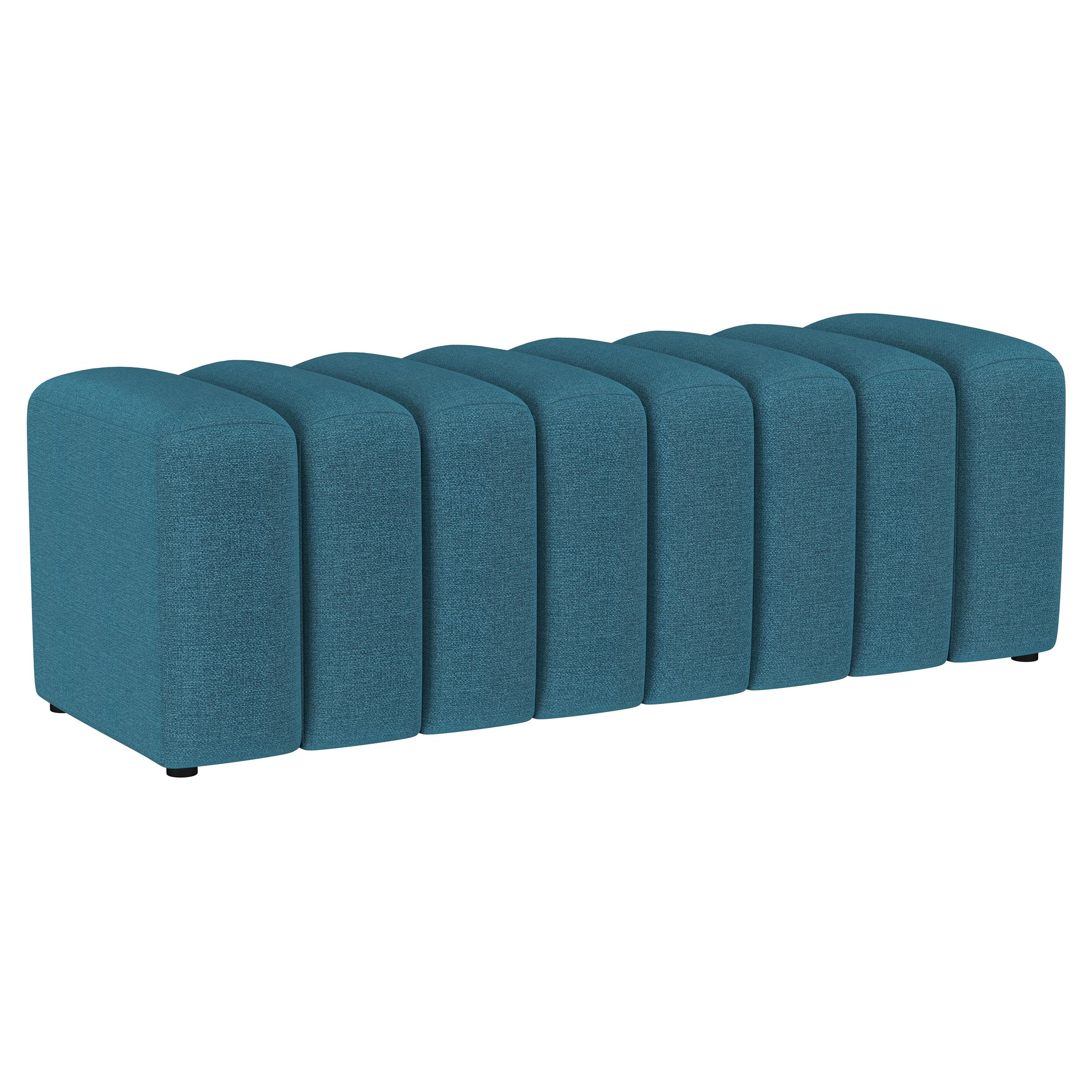 Summer Fabric Upholstered Tufted Accent Bench Charcoal