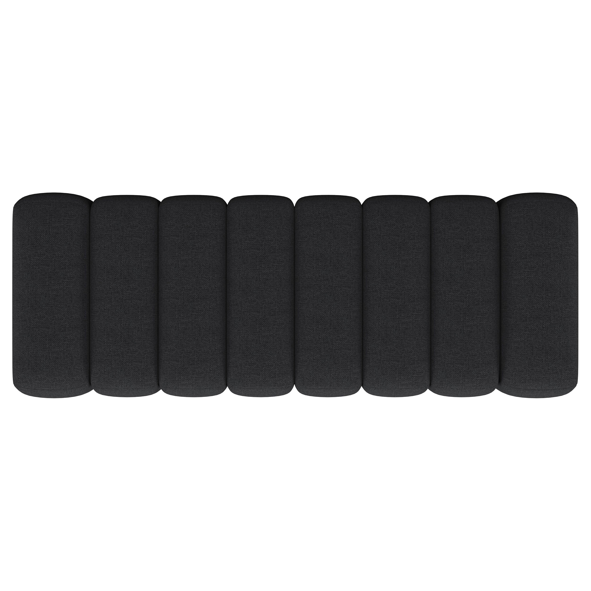 Summer Fabric Upholstered Tufted Accent Bench Charcoal