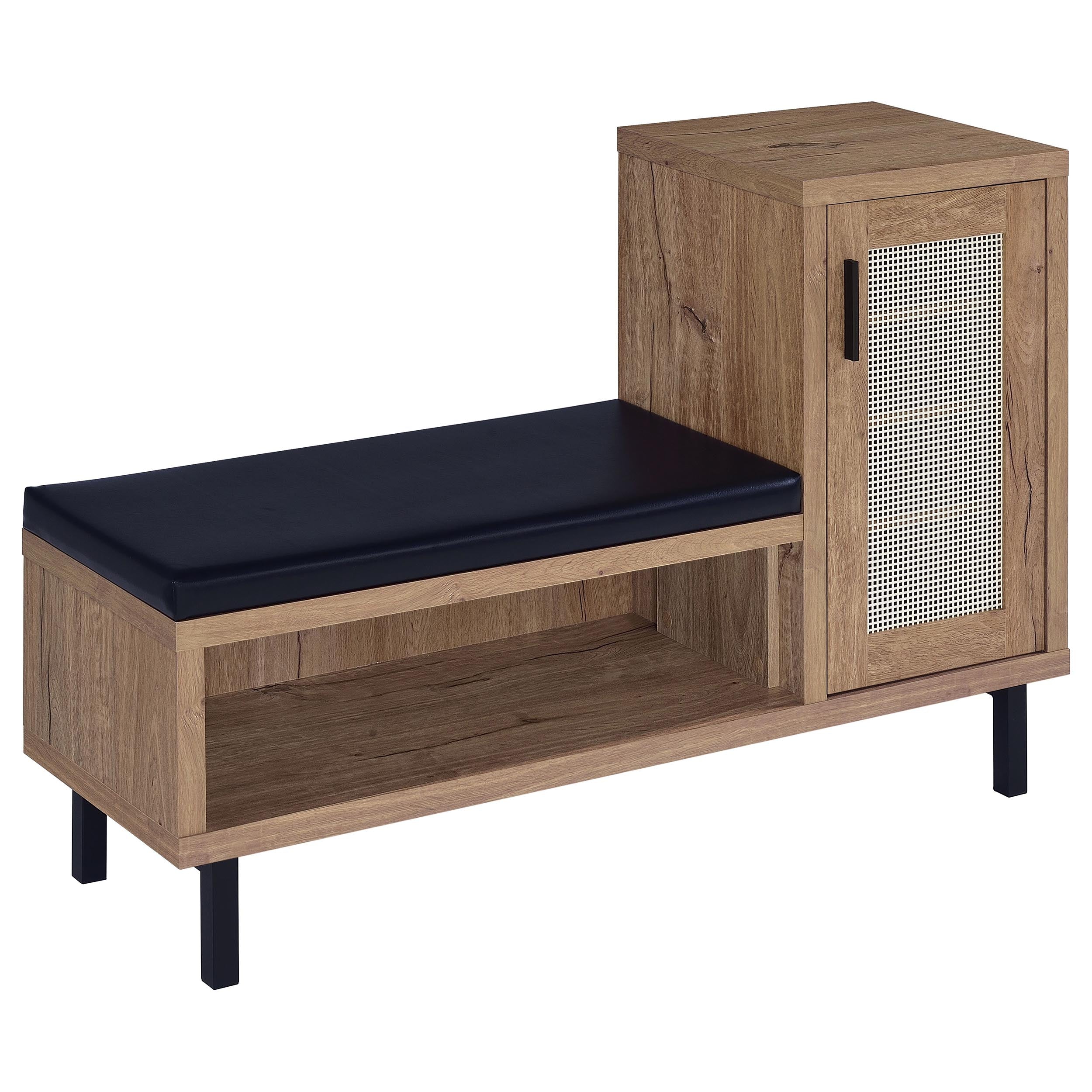 Teller 1-door Entryway Shoe Storage Bench Natural Oak