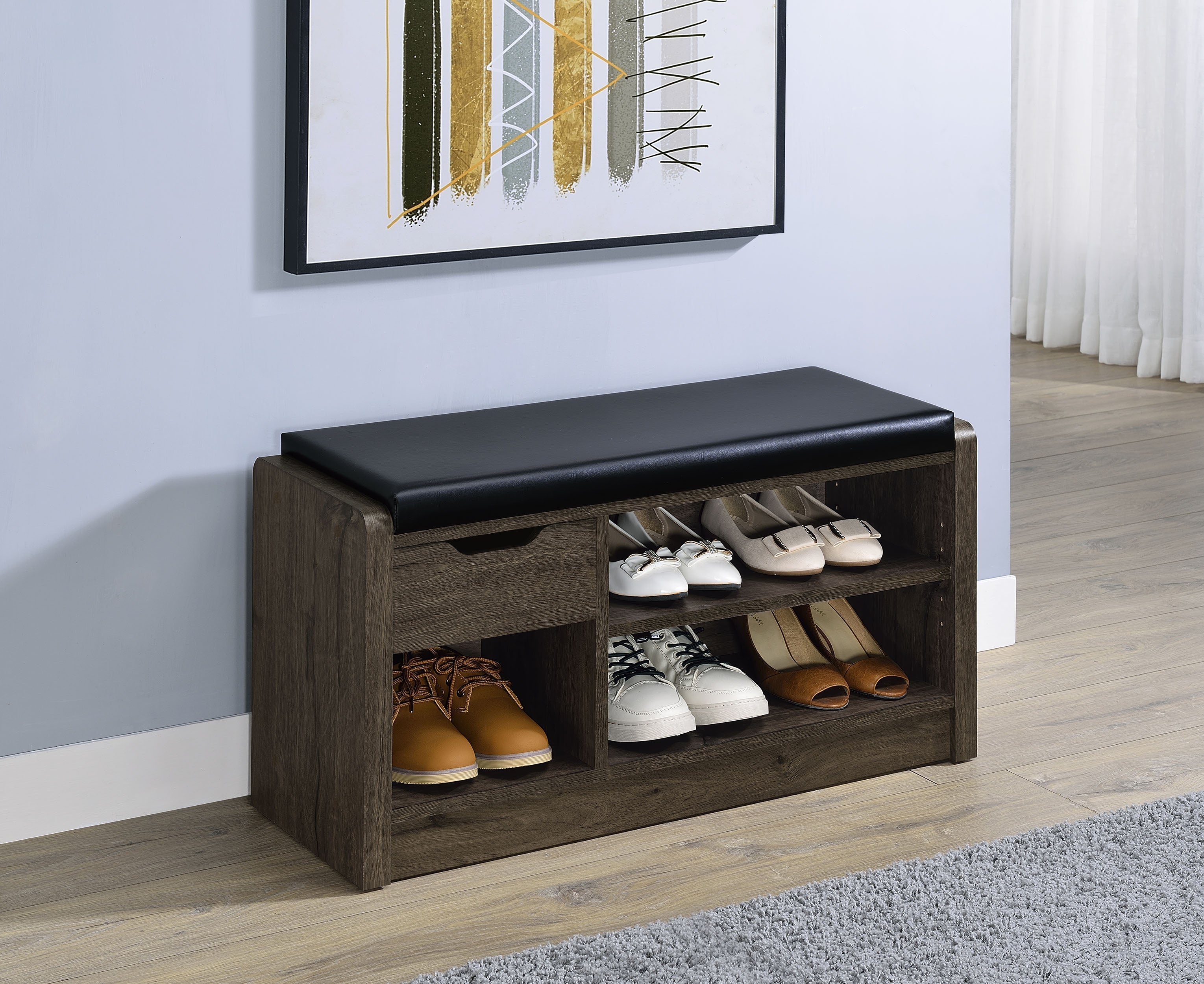 Arrington Storage Bench Black