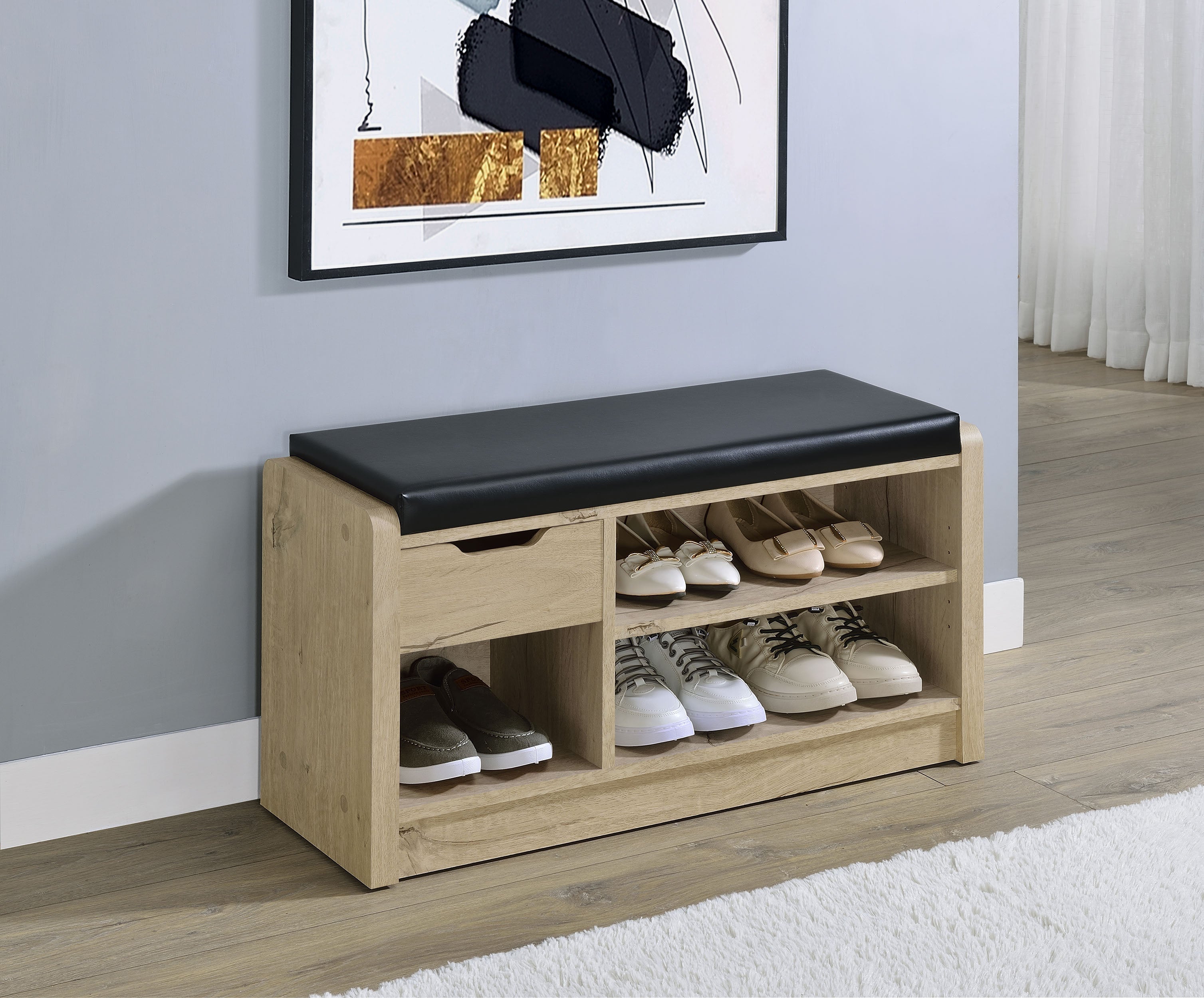 Arrington Storage Bench Black
