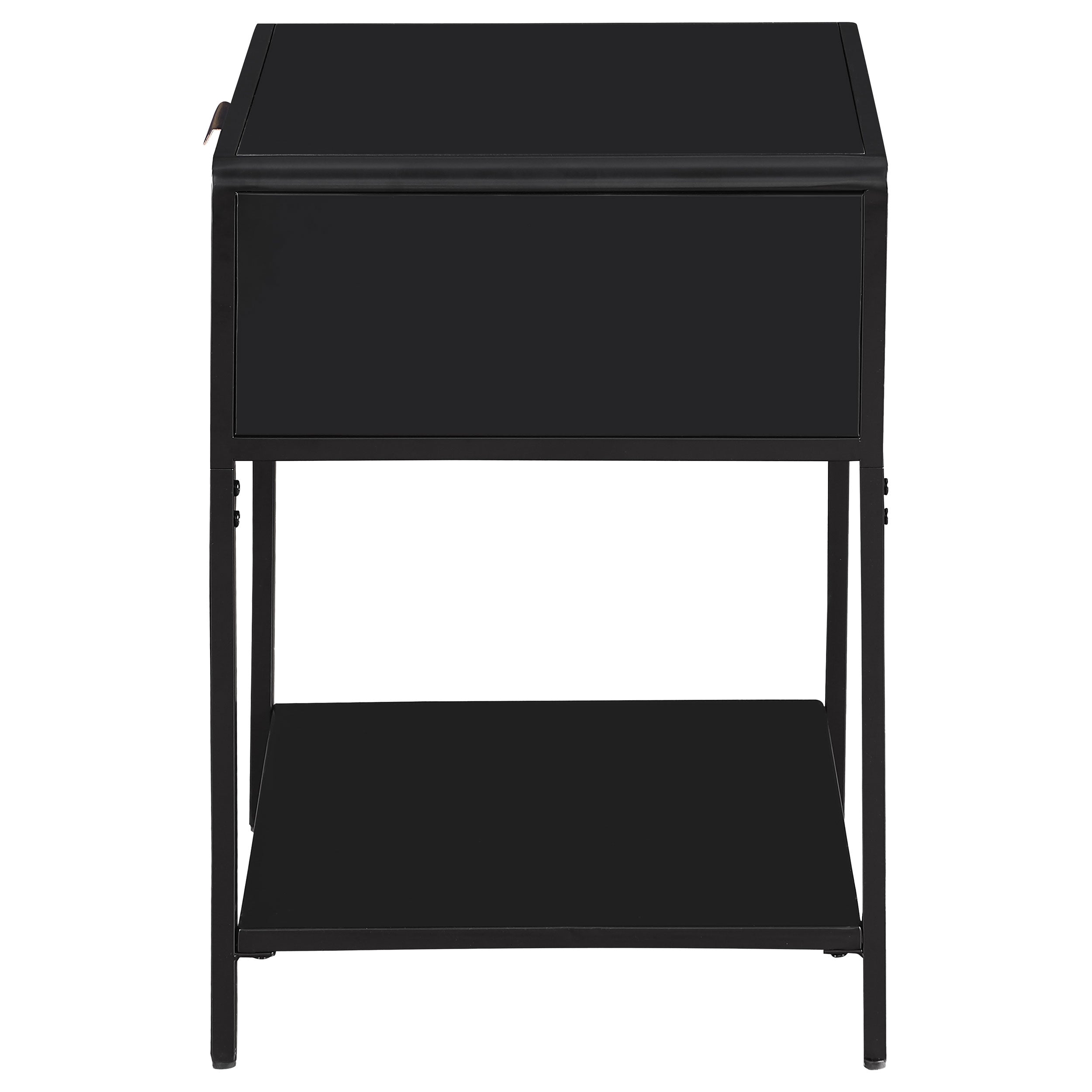 Amherst 1-drawer Radio Weave Cane Metal Bedside Table