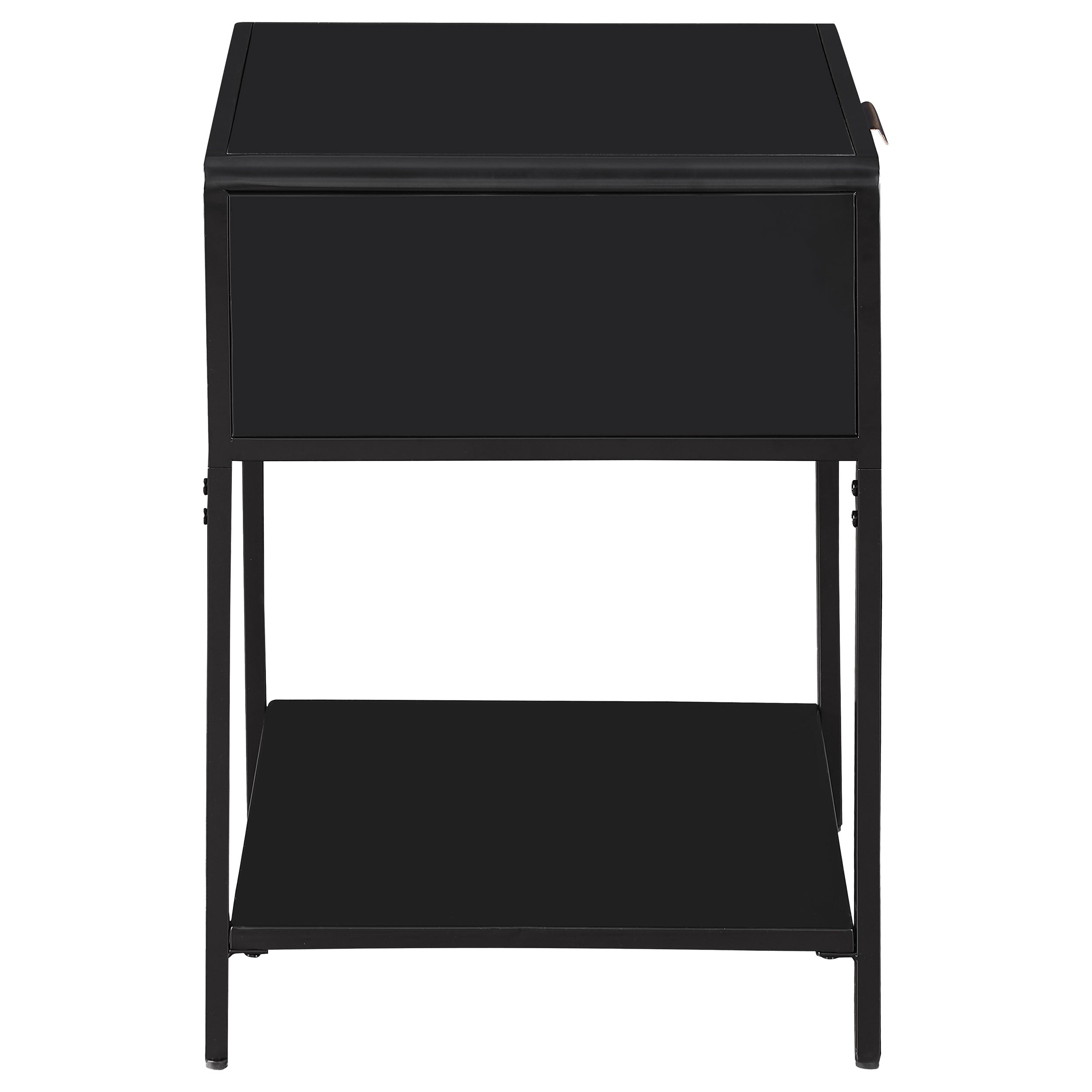 Amherst 1-drawer Radio Weave Cane Metal Bedside Table