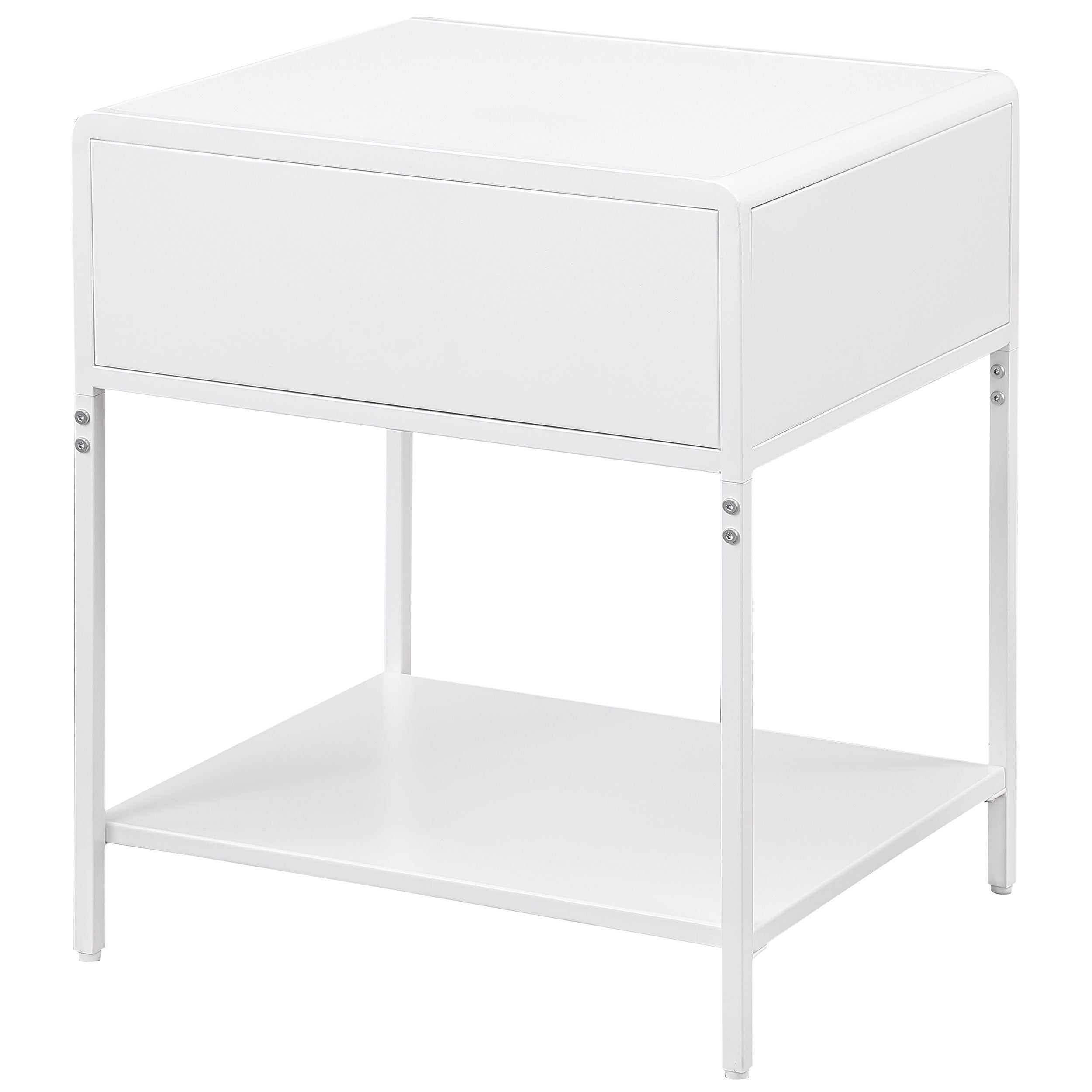 Amherst 1-drawer Radio Weave Cane Metal Bedside Table