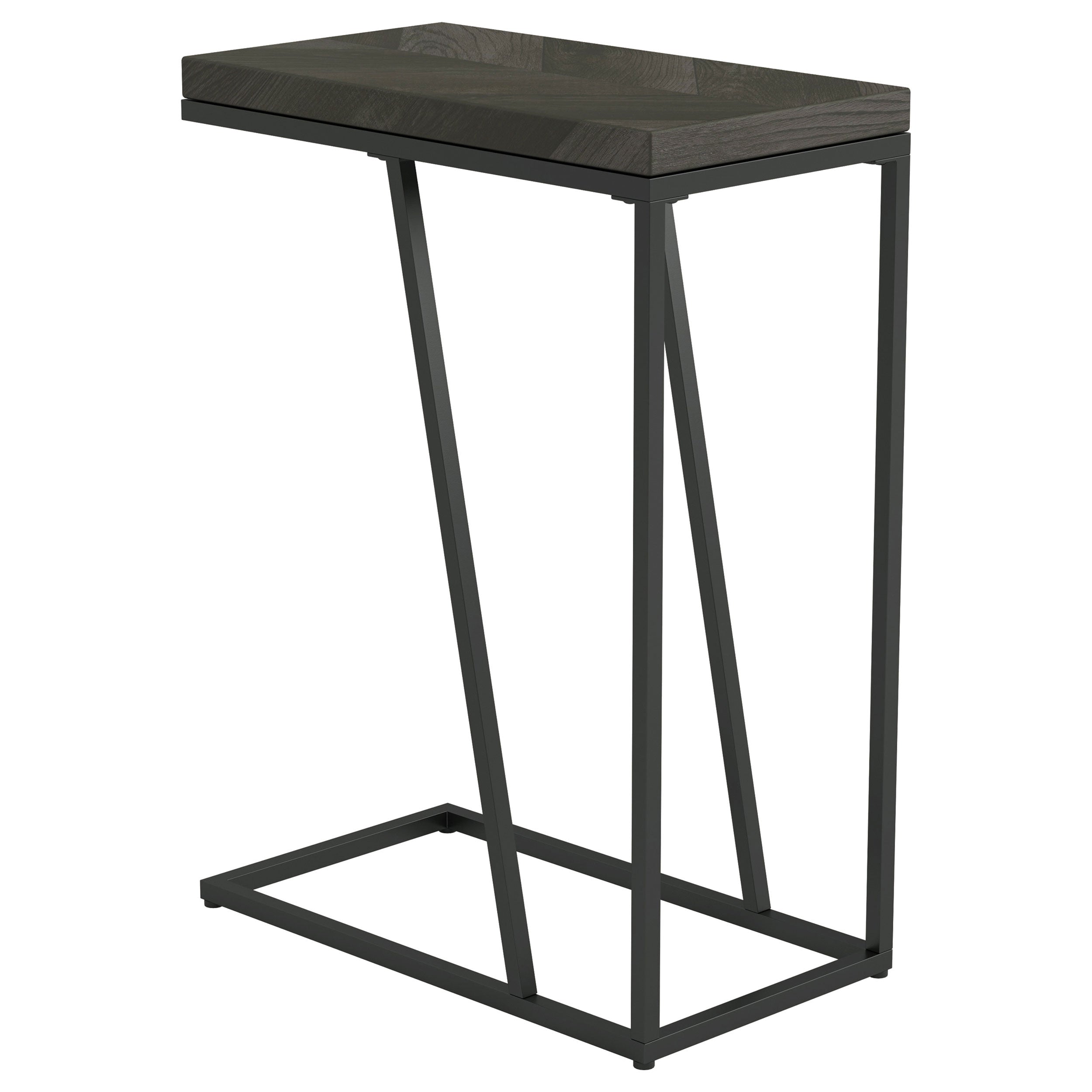 Sergio Engineered Wood C-Shaped Side Table Rustic Tobacco
