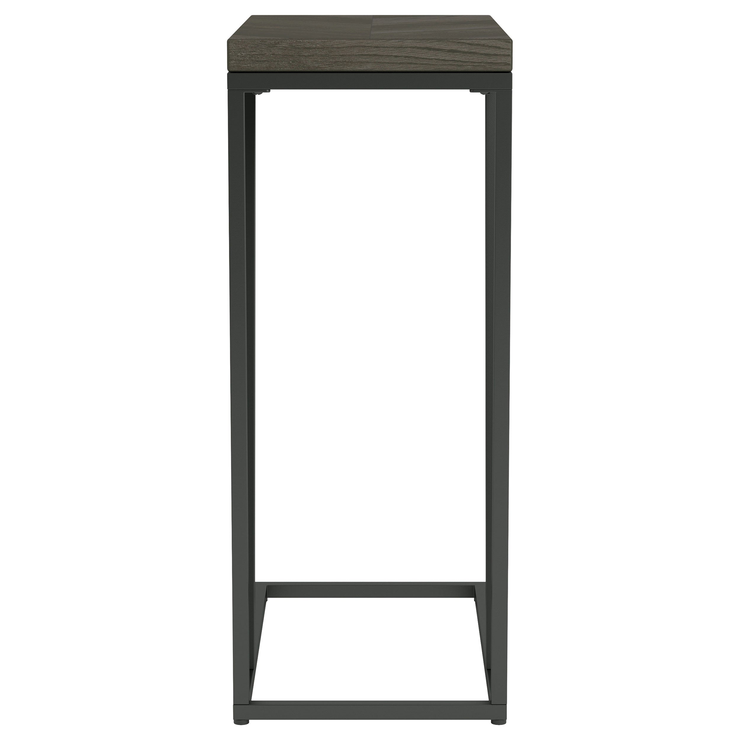 Sergio Engineered Wood C-Shaped Side Table Rustic Tobacco