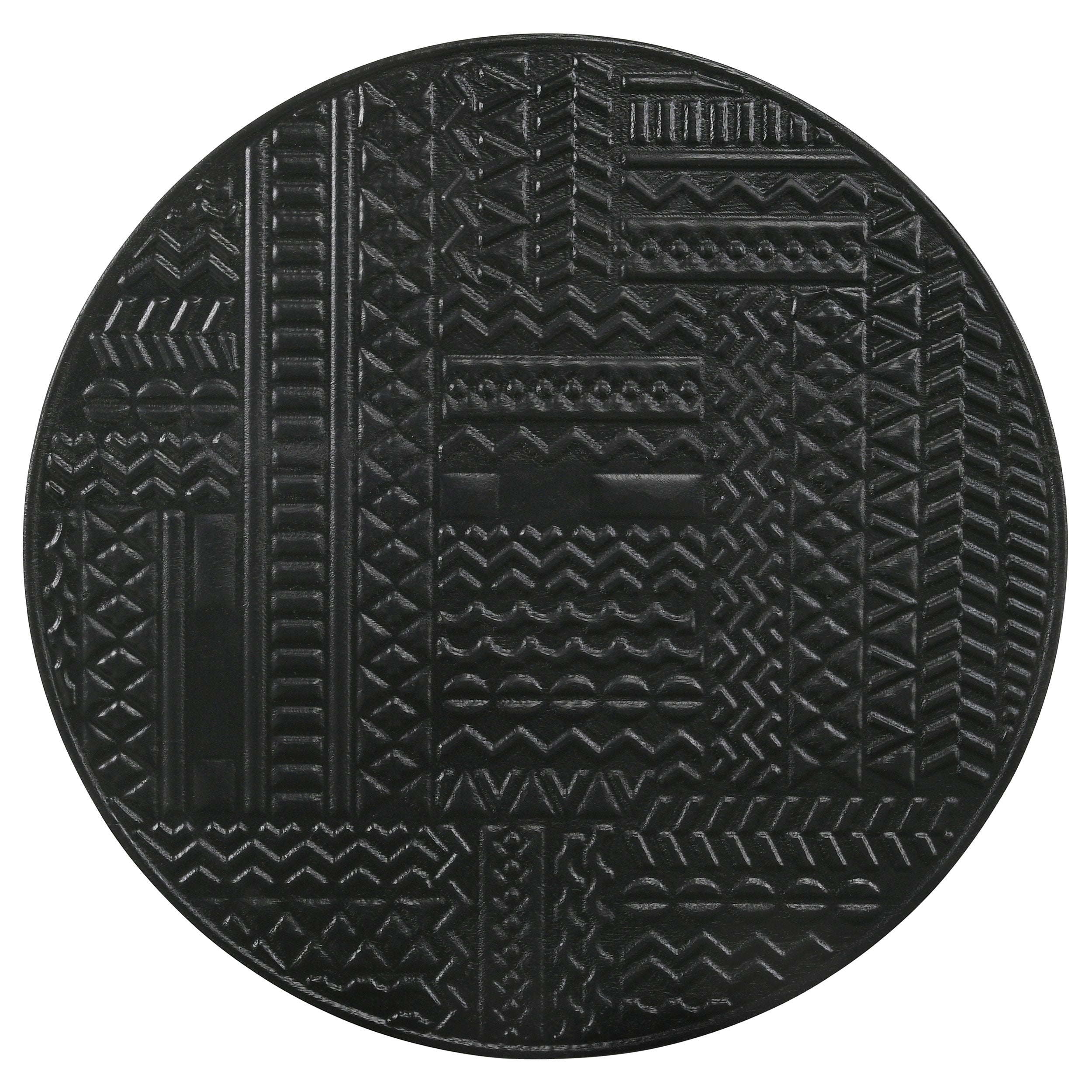 Loannis  Round Mango Wood Nesting Table Matte Black