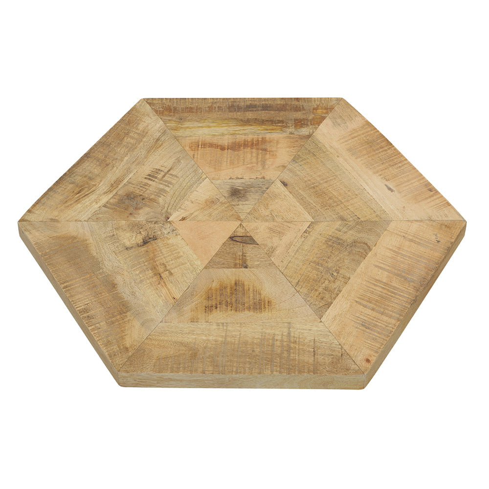 Adger  Hexagonal Nesting Tables Natural and Black