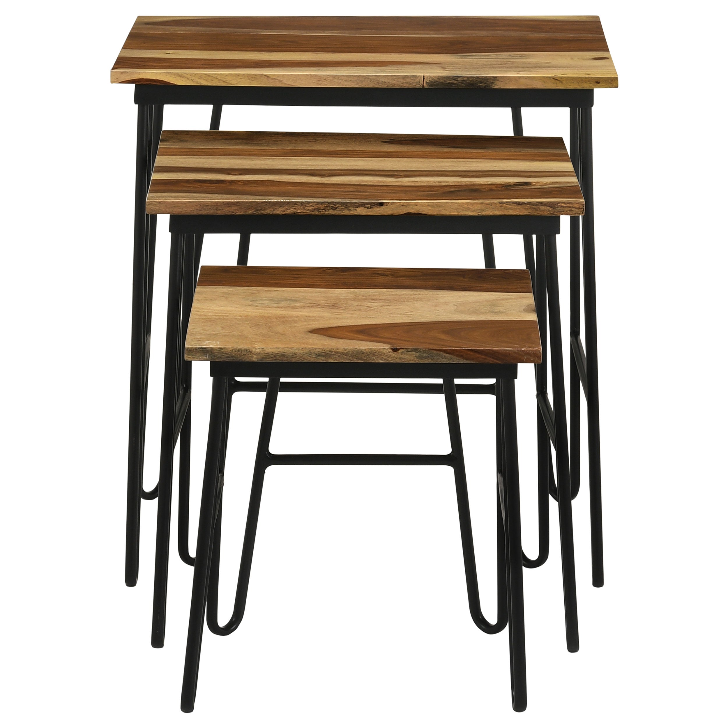 Nayeli  Solid Sheesham Wood Nesting Tables Natural