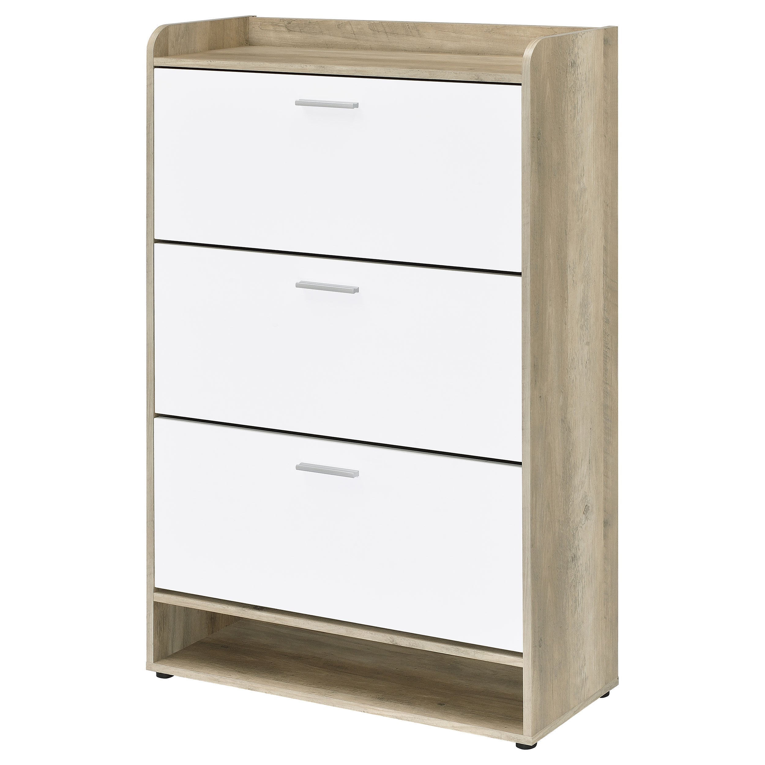 Denia 3-tier Engineered Wood Shoe Cabinet Grey