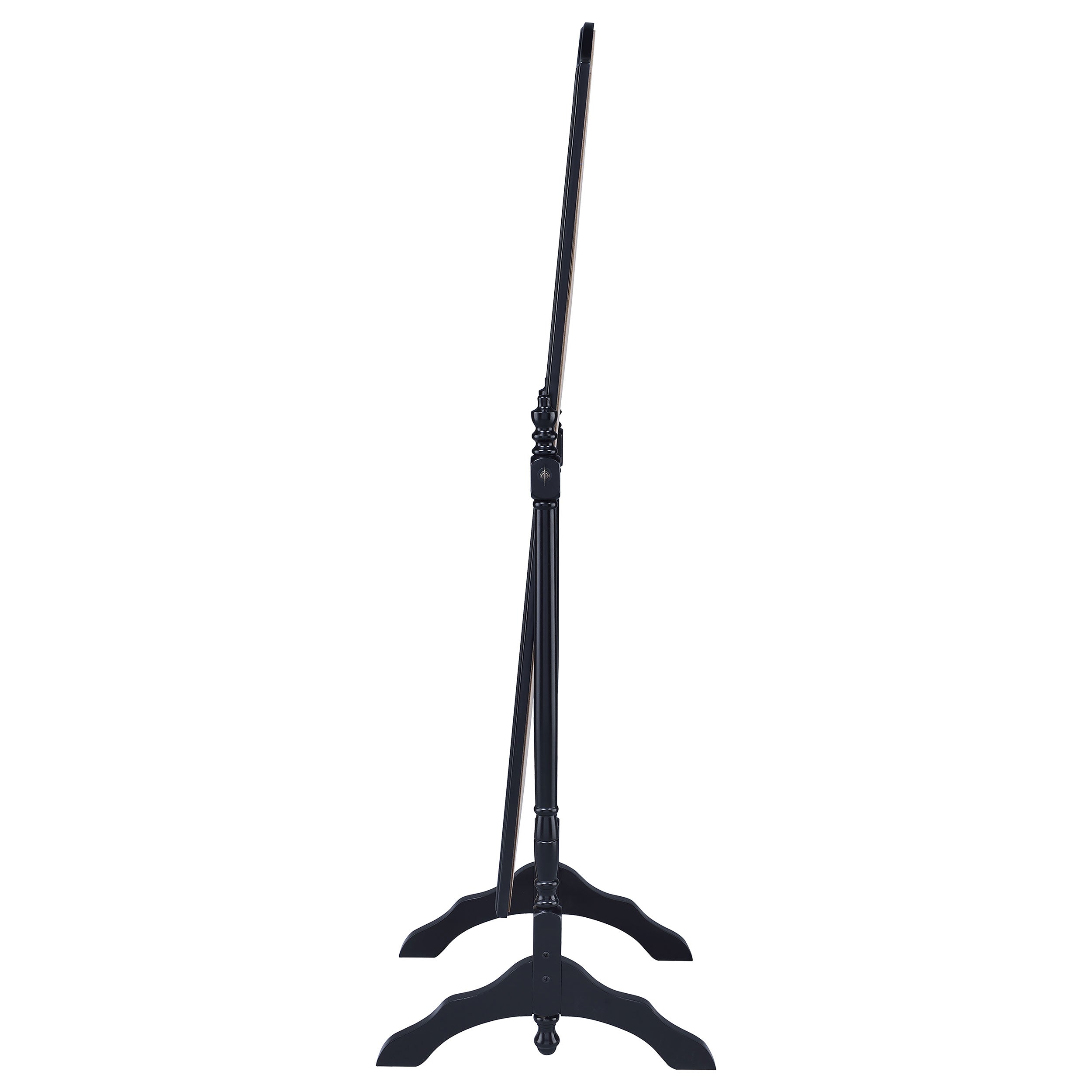 Cabot Wood Adjustable  Length Cheval Mirror Black