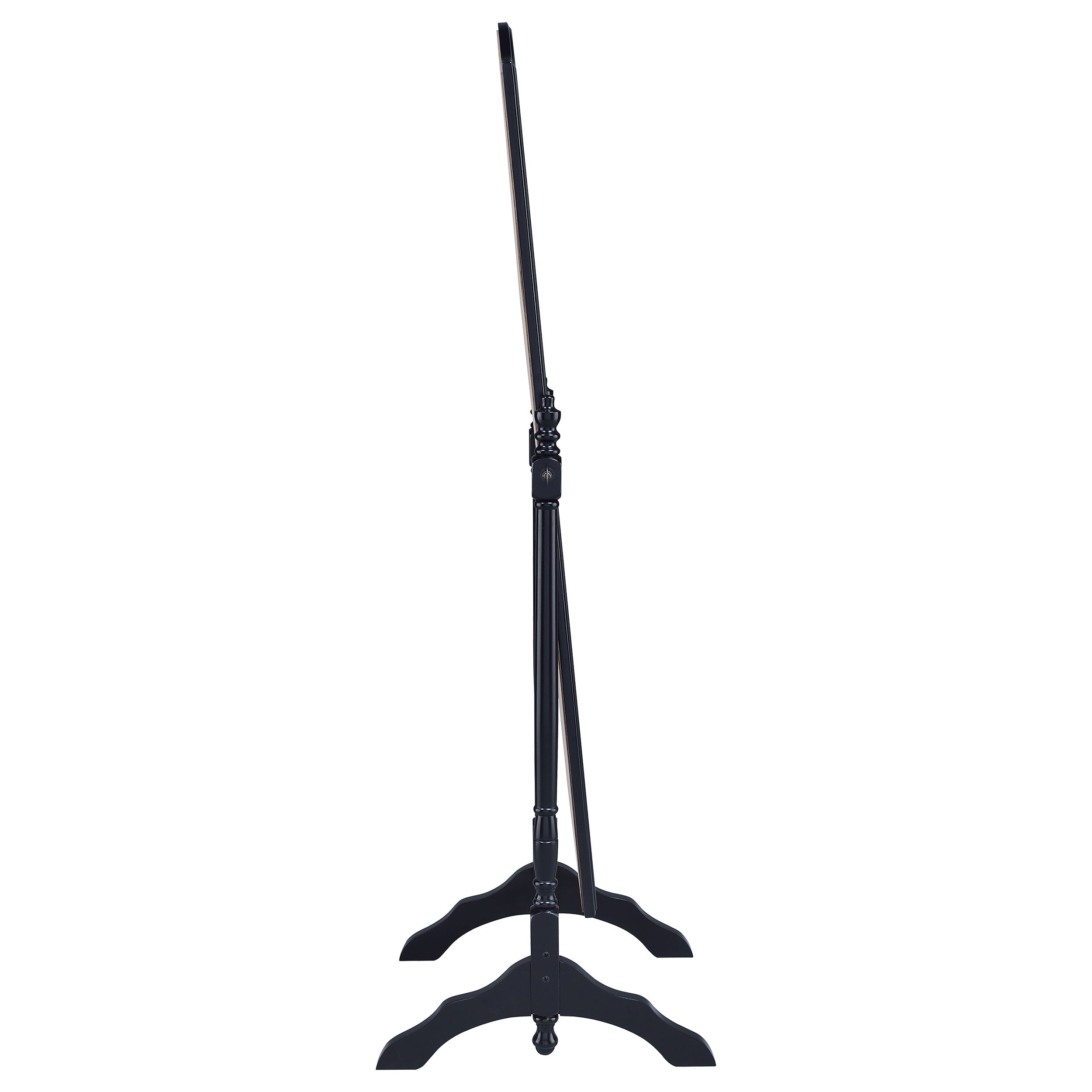 Cabot Wood Adjustable  Length Cheval Mirror Black