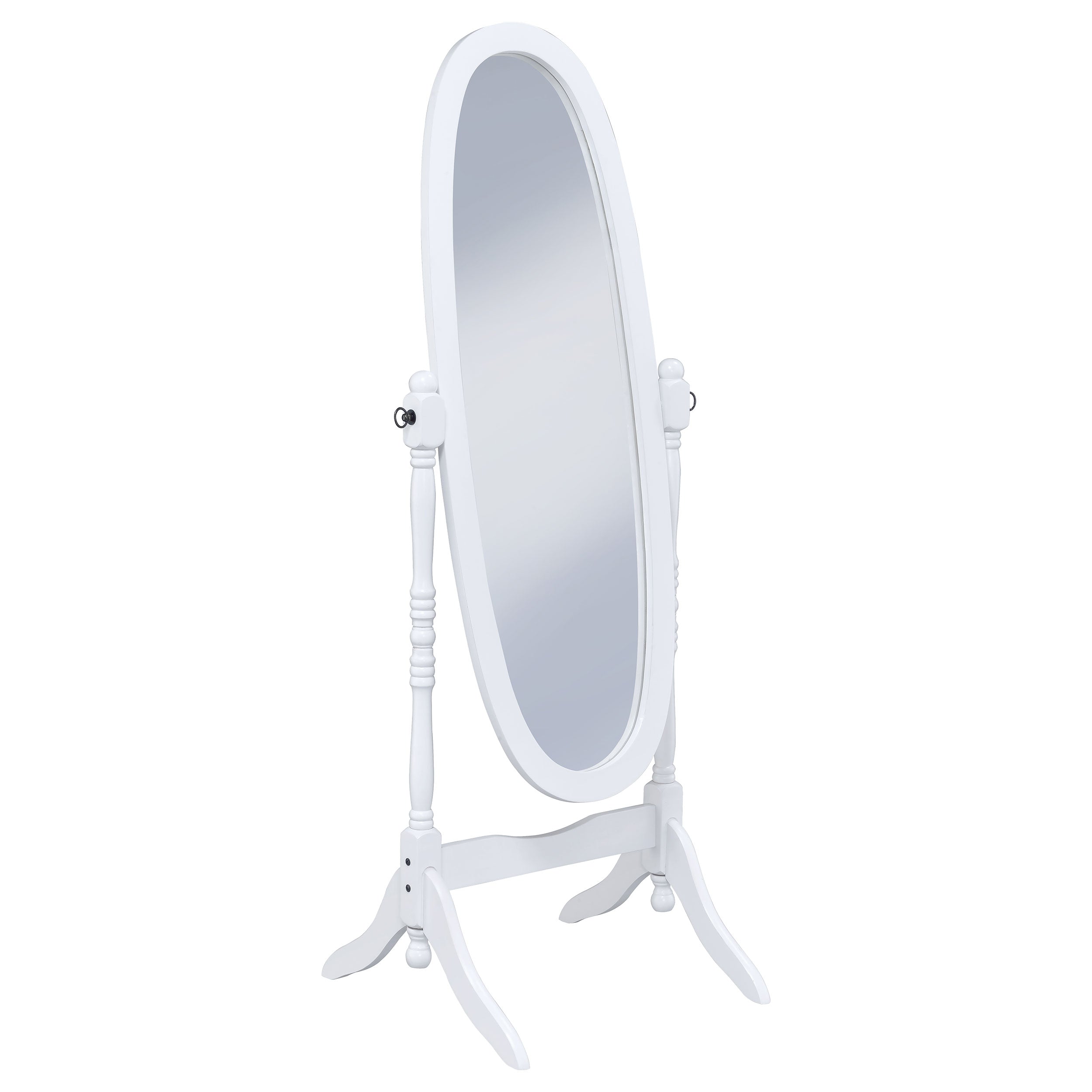 Foyet Wood Adjustable  Length Cheval Mirror Black