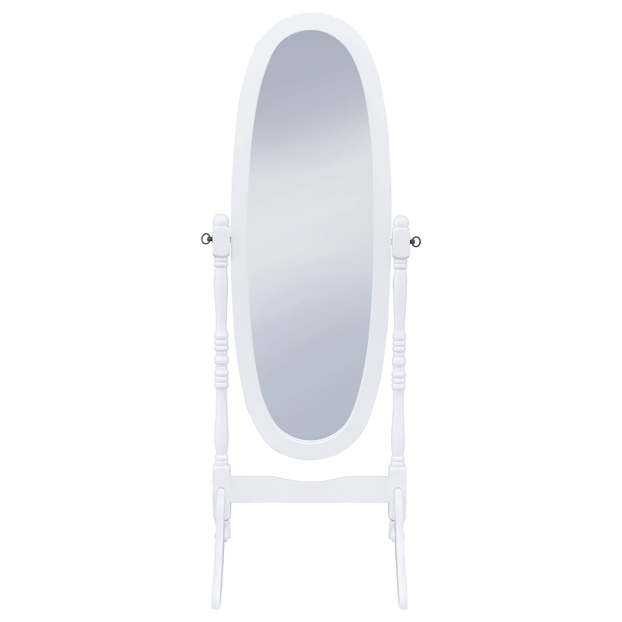 Foyet Wood Adjustable  Length Cheval Mirror Black