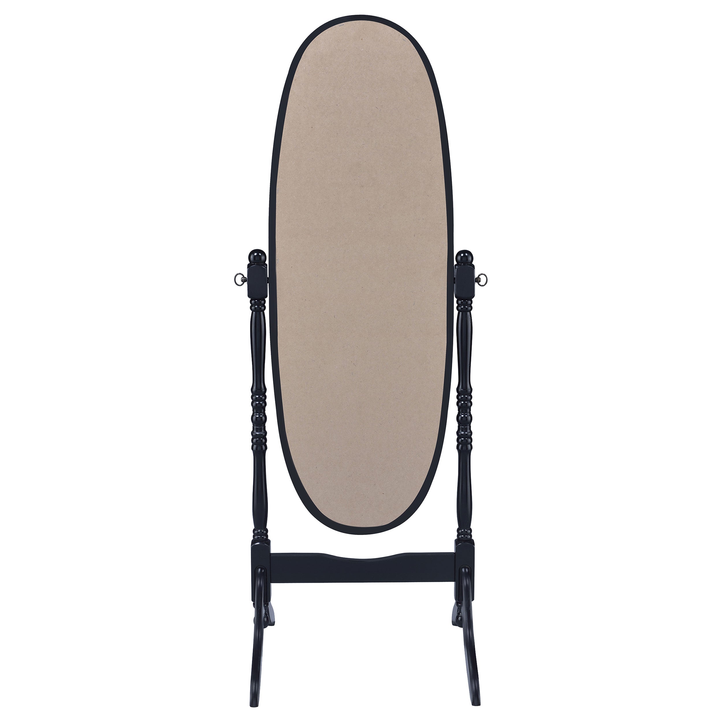Foyet Wood Adjustable  Length Cheval Mirror Black