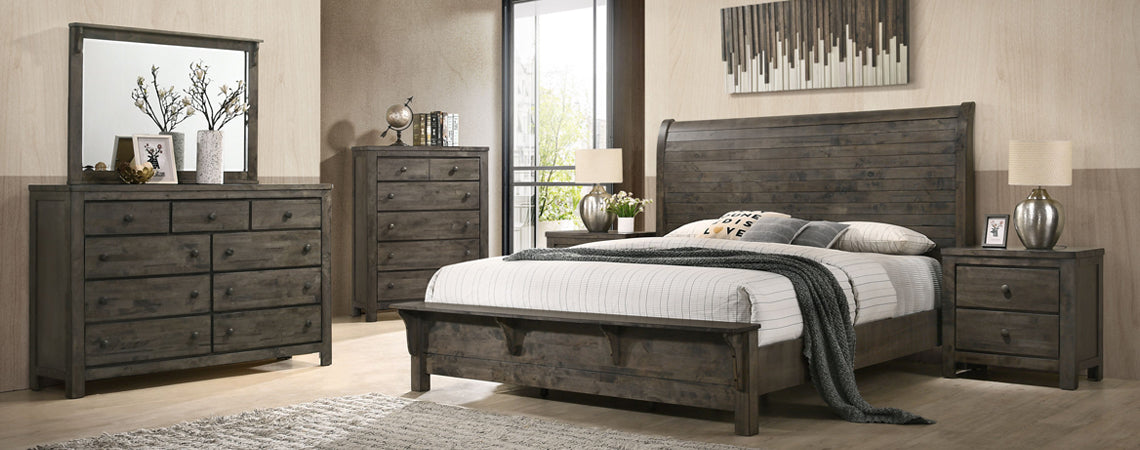 Cassidy 4PC Bedroom Set (Bed, Dresser, Mirror, Nightstand)