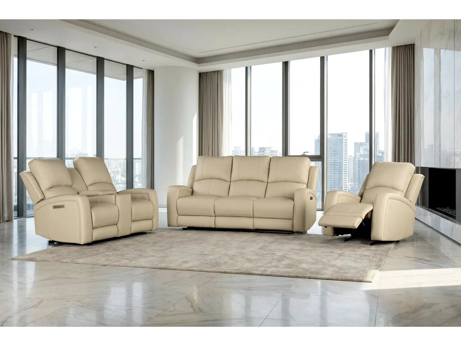 Aria Triple Power Reclining Loveseat