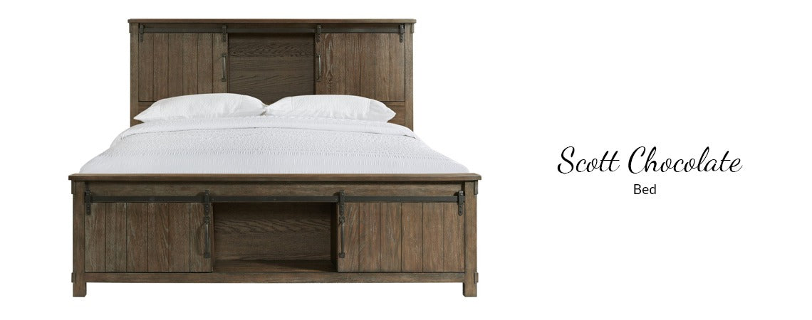 Scott Chocolate / White 4-Piece Bedroom Set