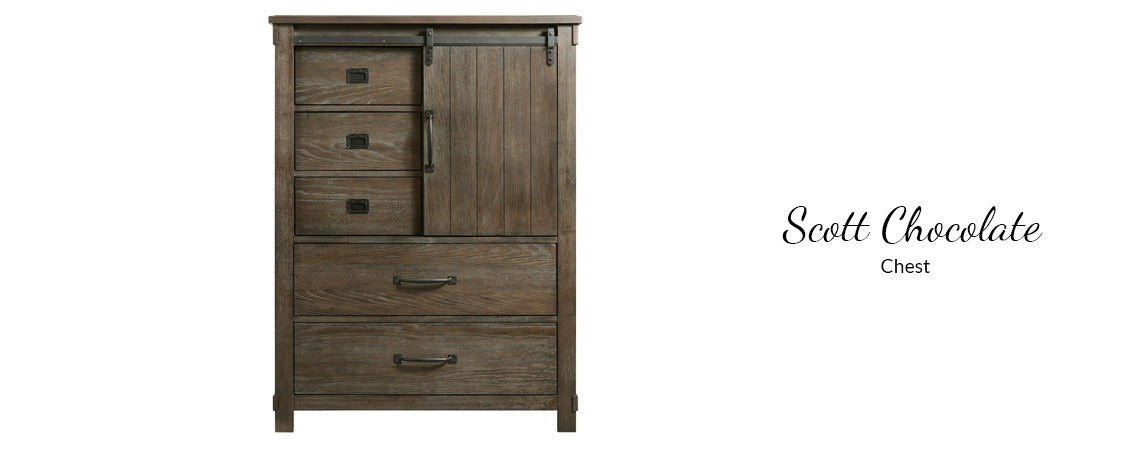 Scott Chocolate / White 4-Piece Bedroom Set