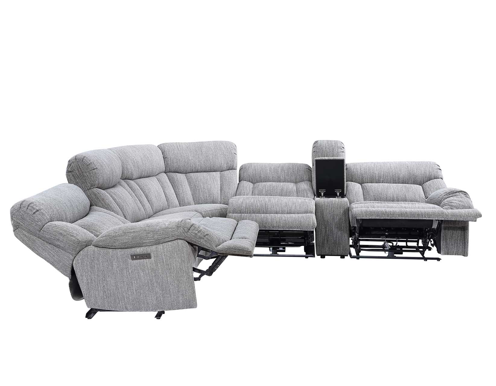 Park City 6-Piece Dual-Power Modular Sectional Gray