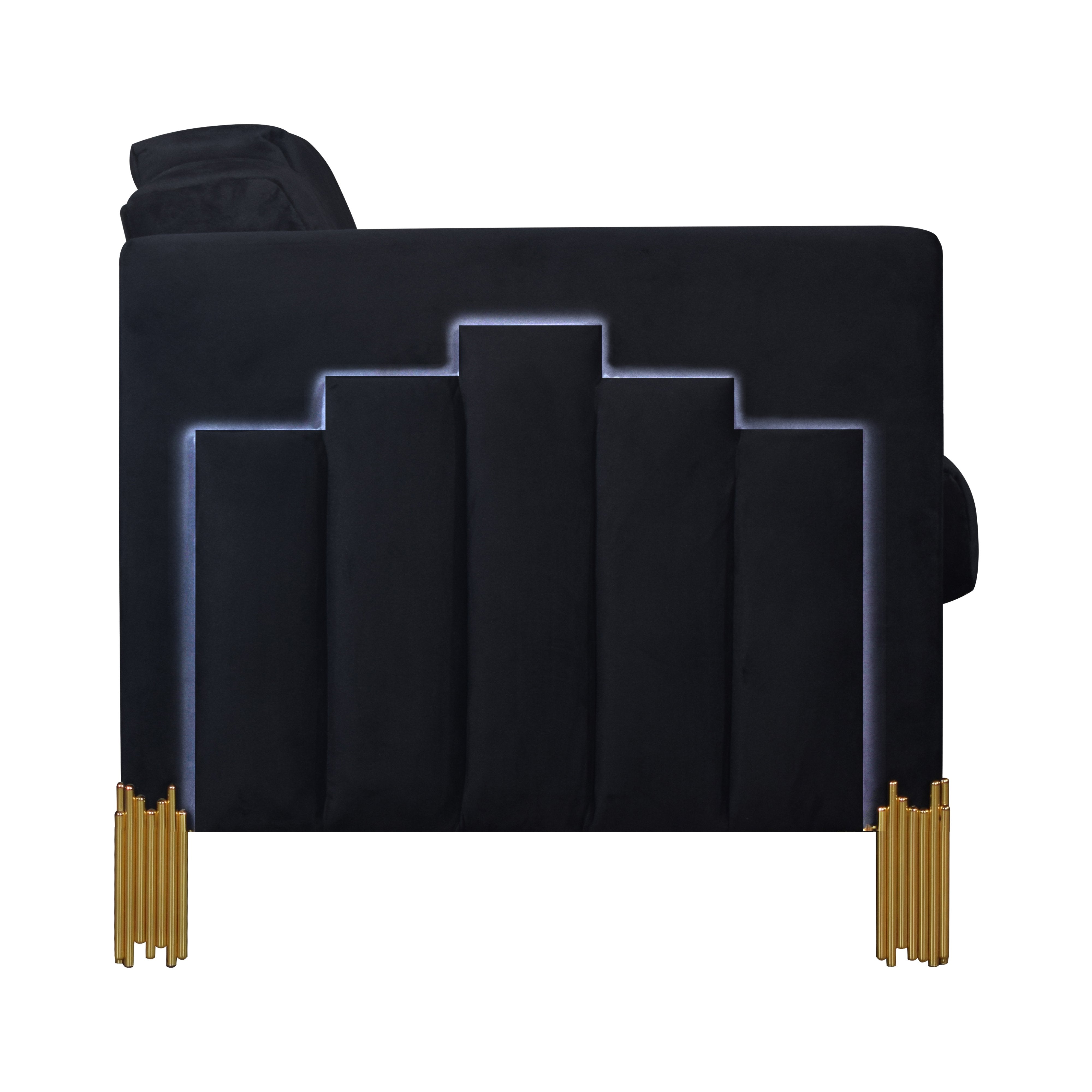 Empire Sofa and Loveseat Set with LED Lights