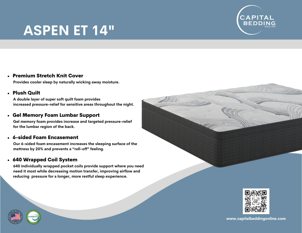 Aspen Euro Top Hybrid 14" Mattress