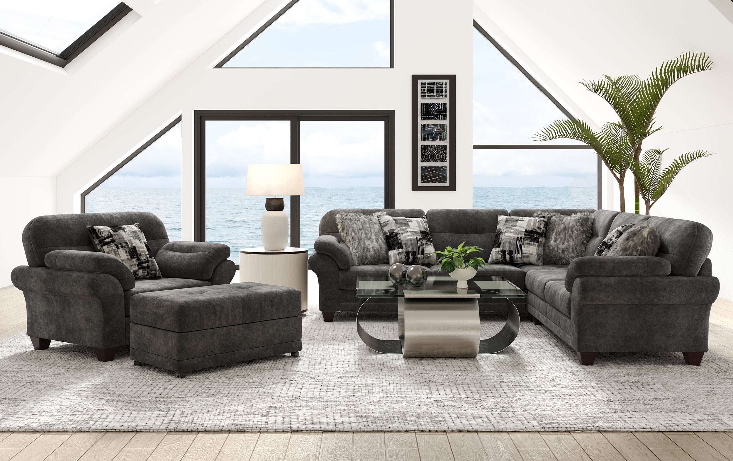 Wonderland Slate 3 Piece Corner Sectional