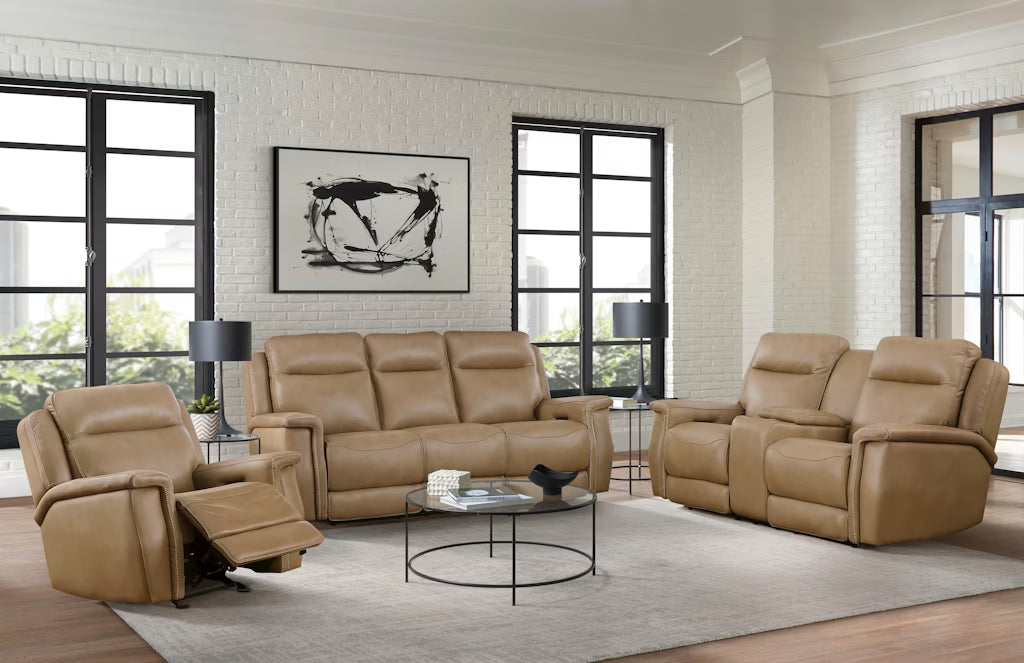 Fischer Power Reclining Sofa - Saddle Leather P2
