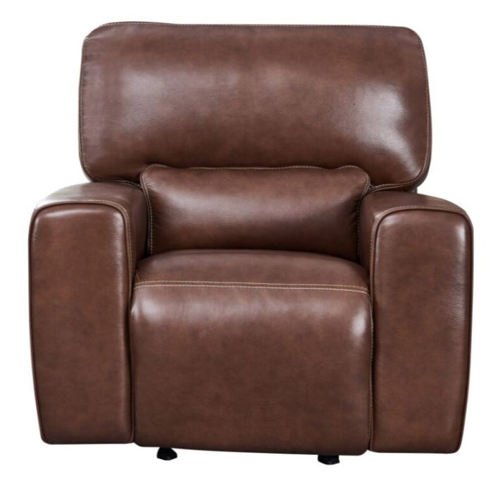 Broadway Power Glider Recliner - Brown Leather P2