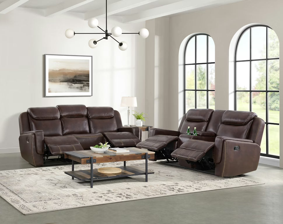 Panther Manual Reclining Sofa and Loveseat Set