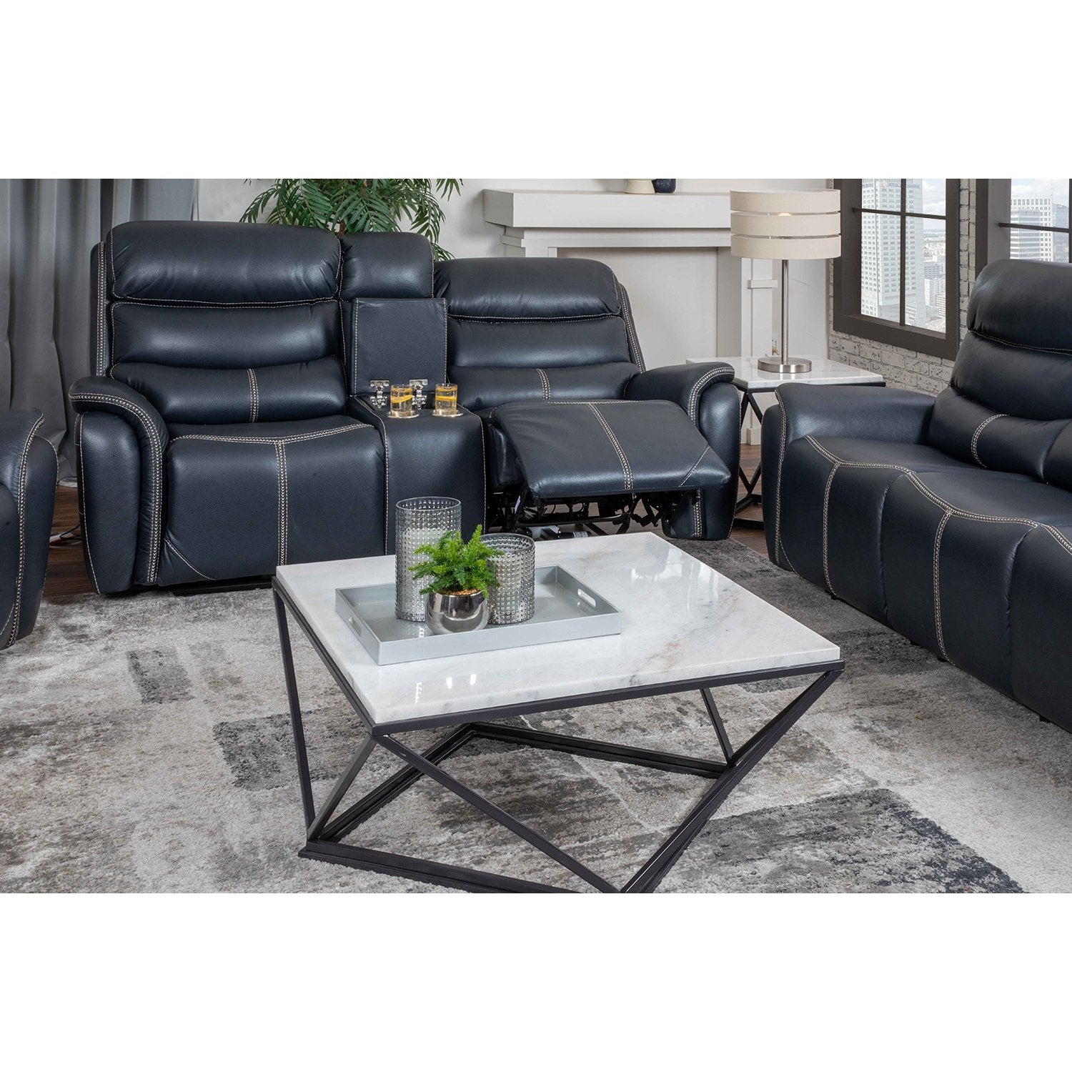 Aruba Power Reclining Sofa and Loveseat Set
