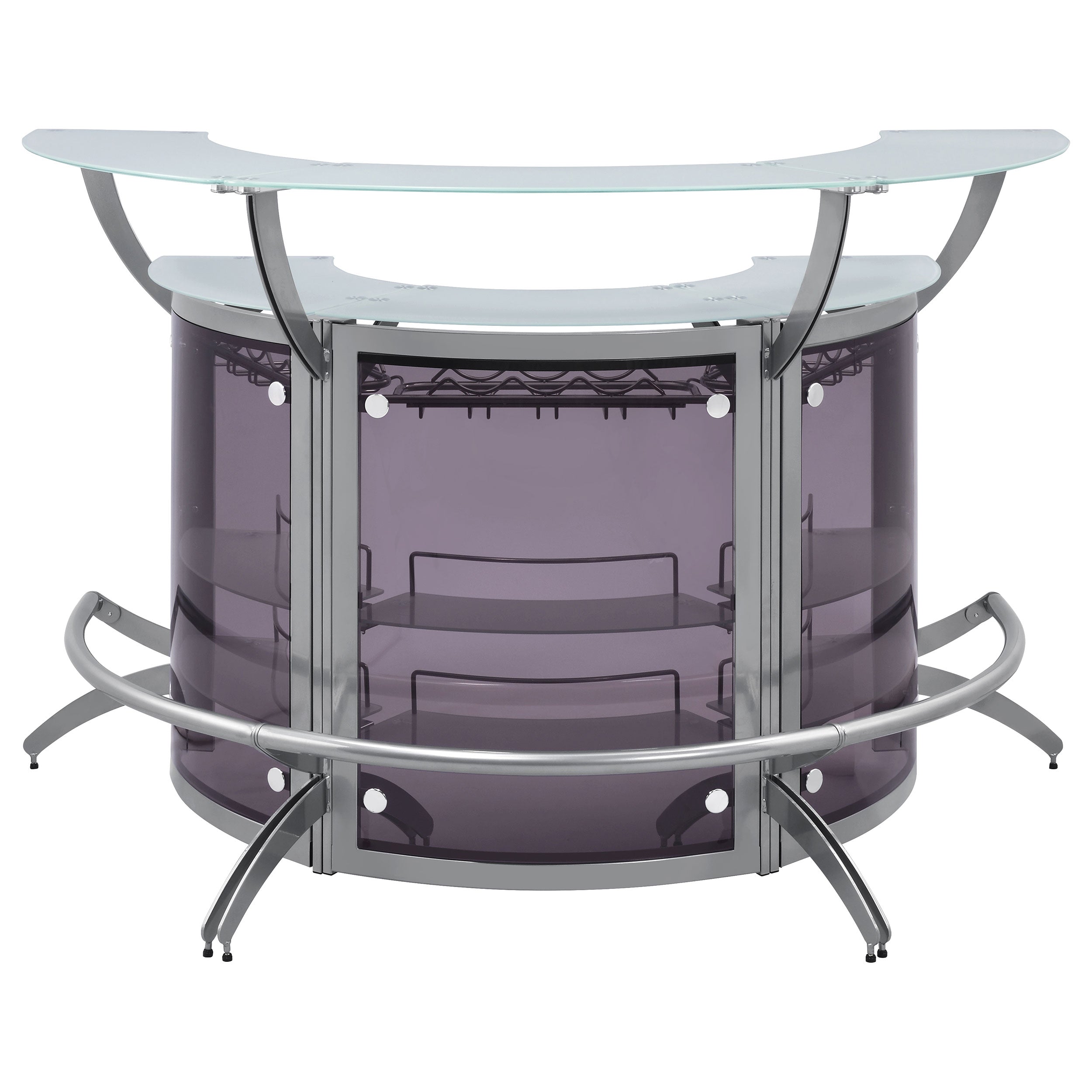 Dallas  Curved Freestanding Home Bar Cabinet
