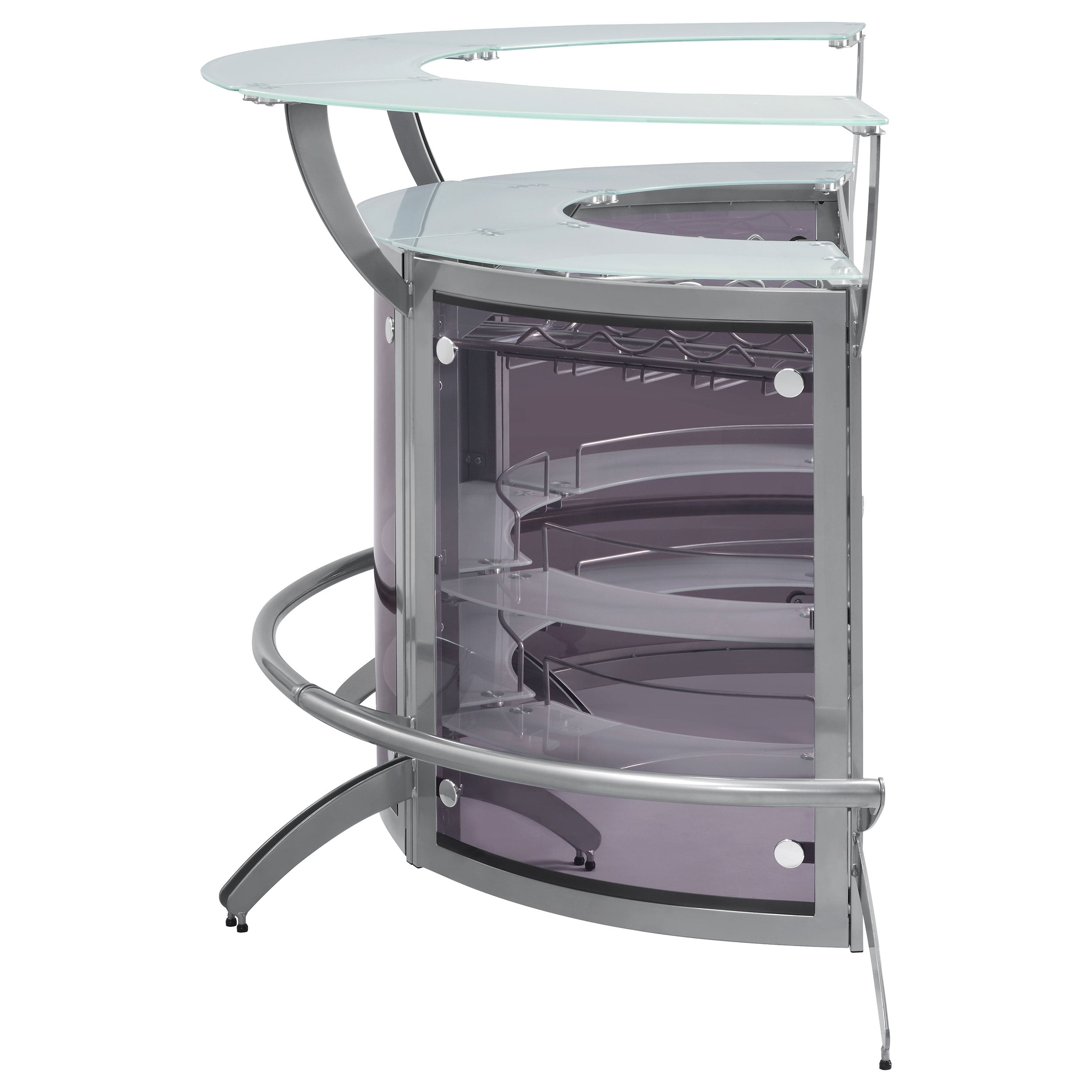 Dallas  Curved Freestanding Home Bar Cabinet