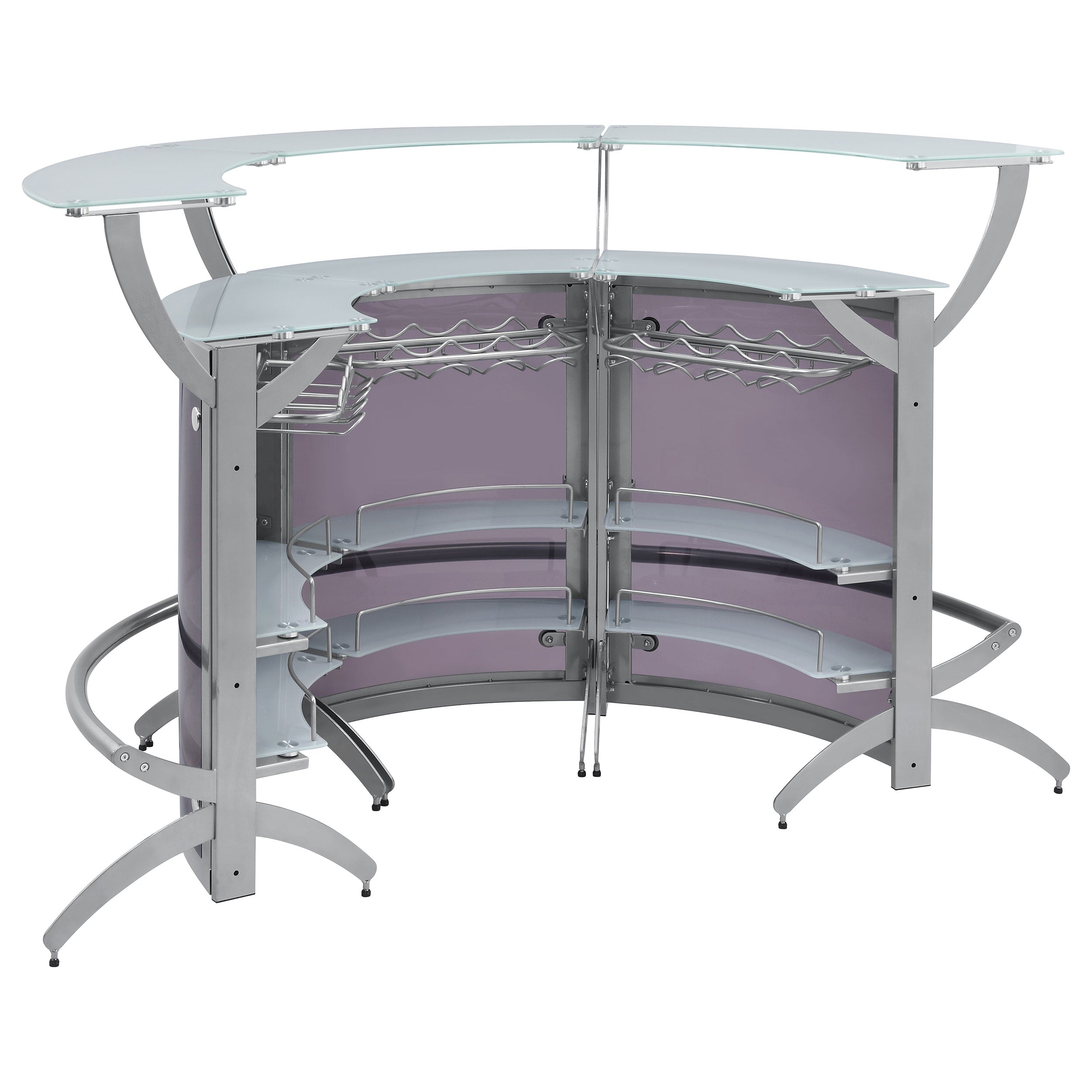 Dallas  Curved Freestanding Home Bar Cabinet