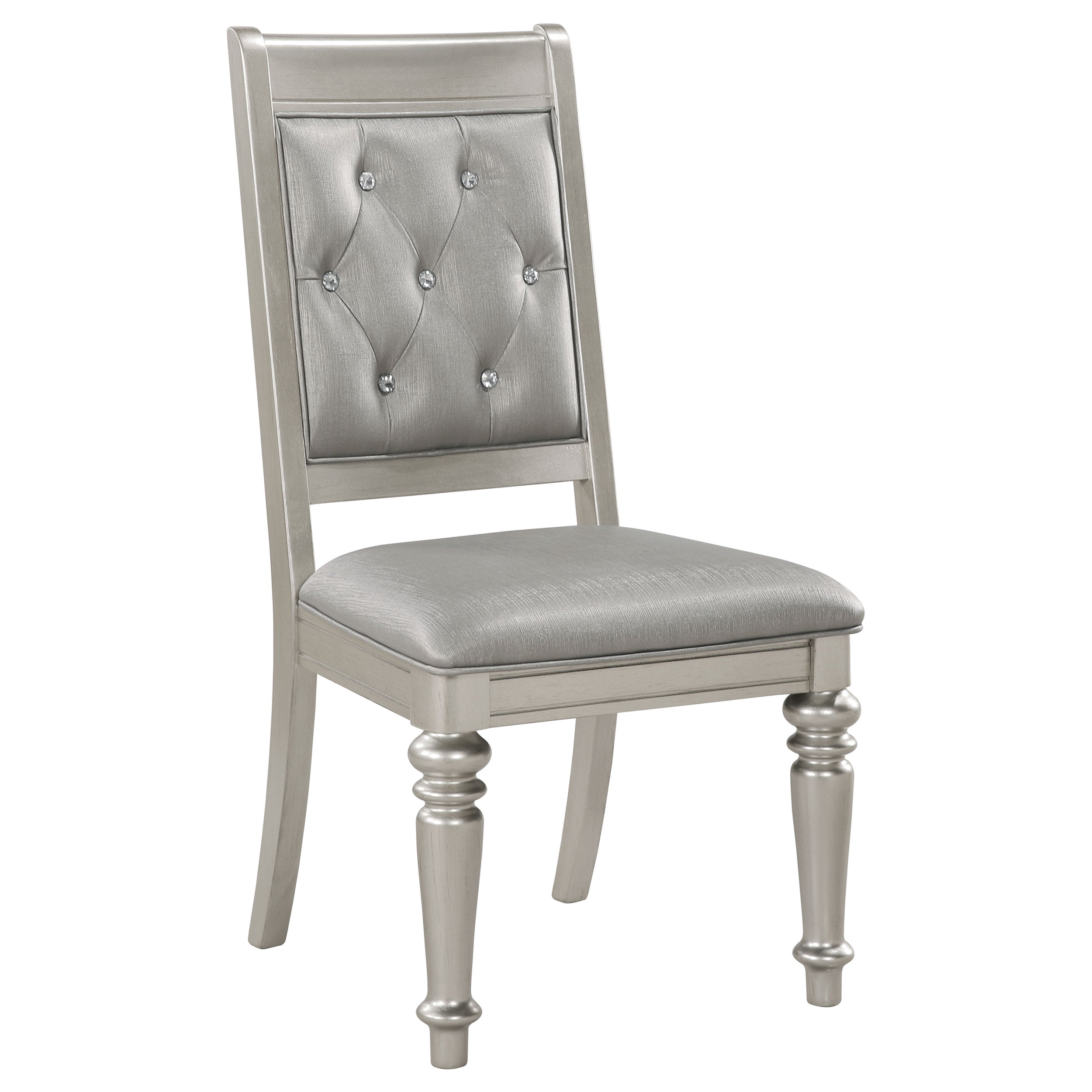 Bling Game  Rectangular Dining Set Metallic Platinum
