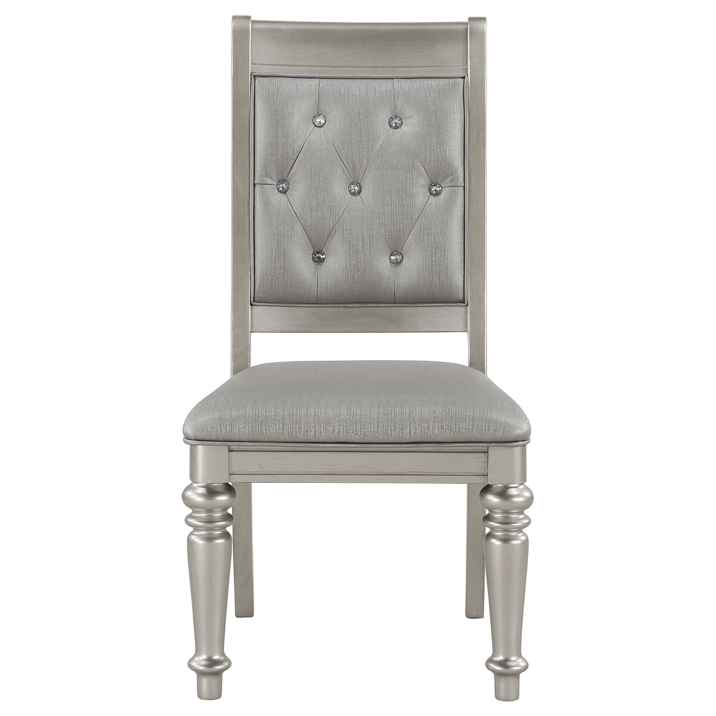 Bling Game  Rectangular Dining Set Metallic Platinum