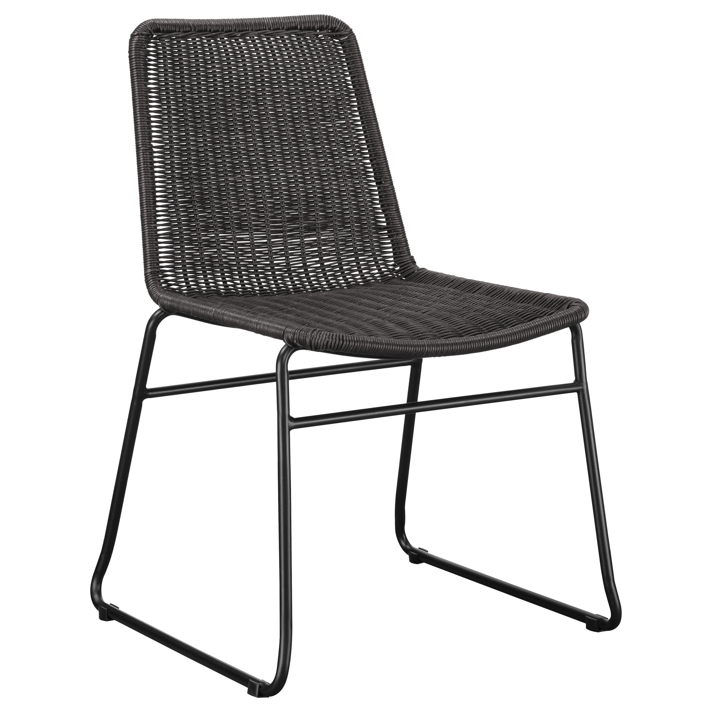 Aviano  Round Glass Top Dining Table Set Gunmetal