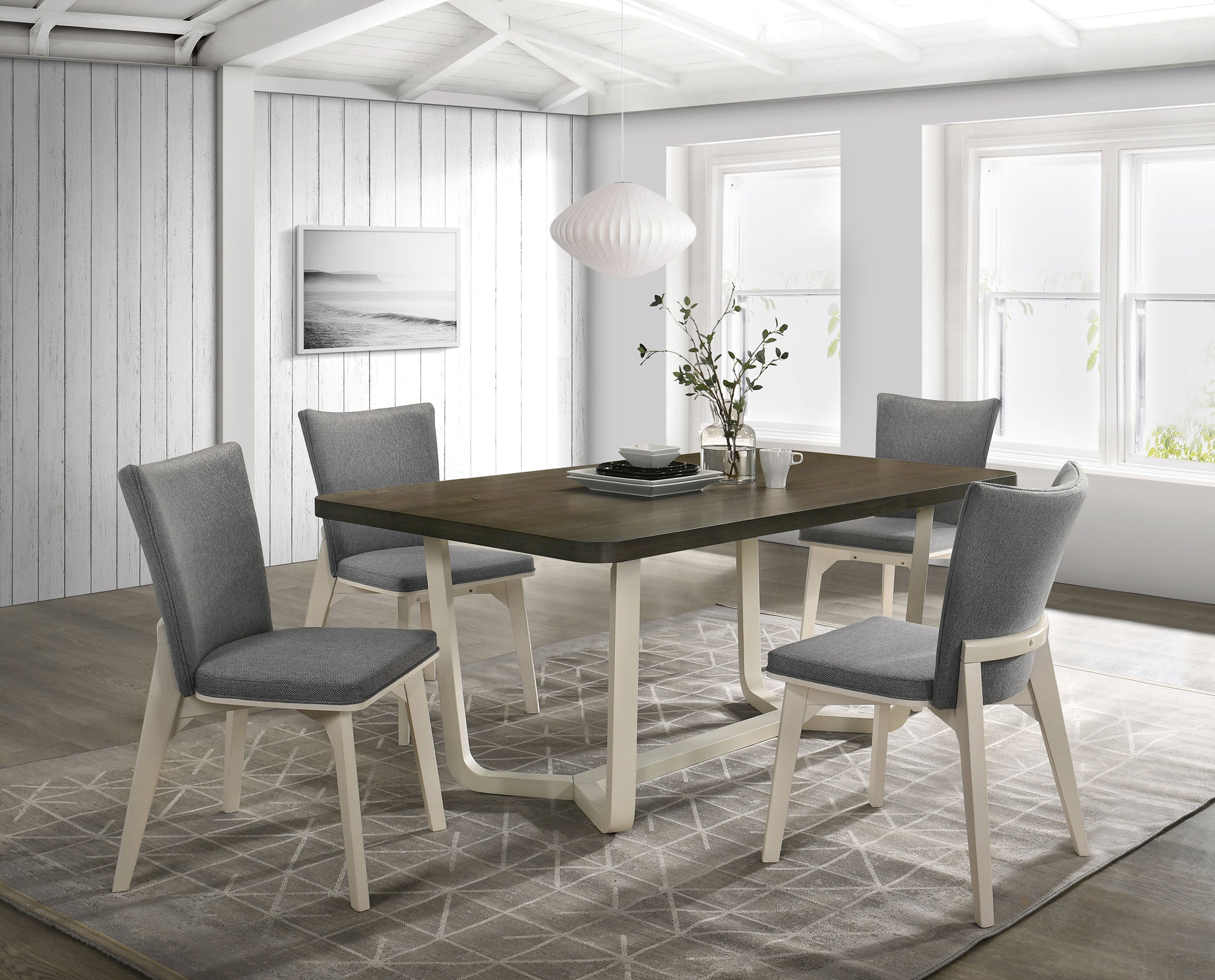 Biloxi  71-inch Rectangular Dining Set Greyish Brown