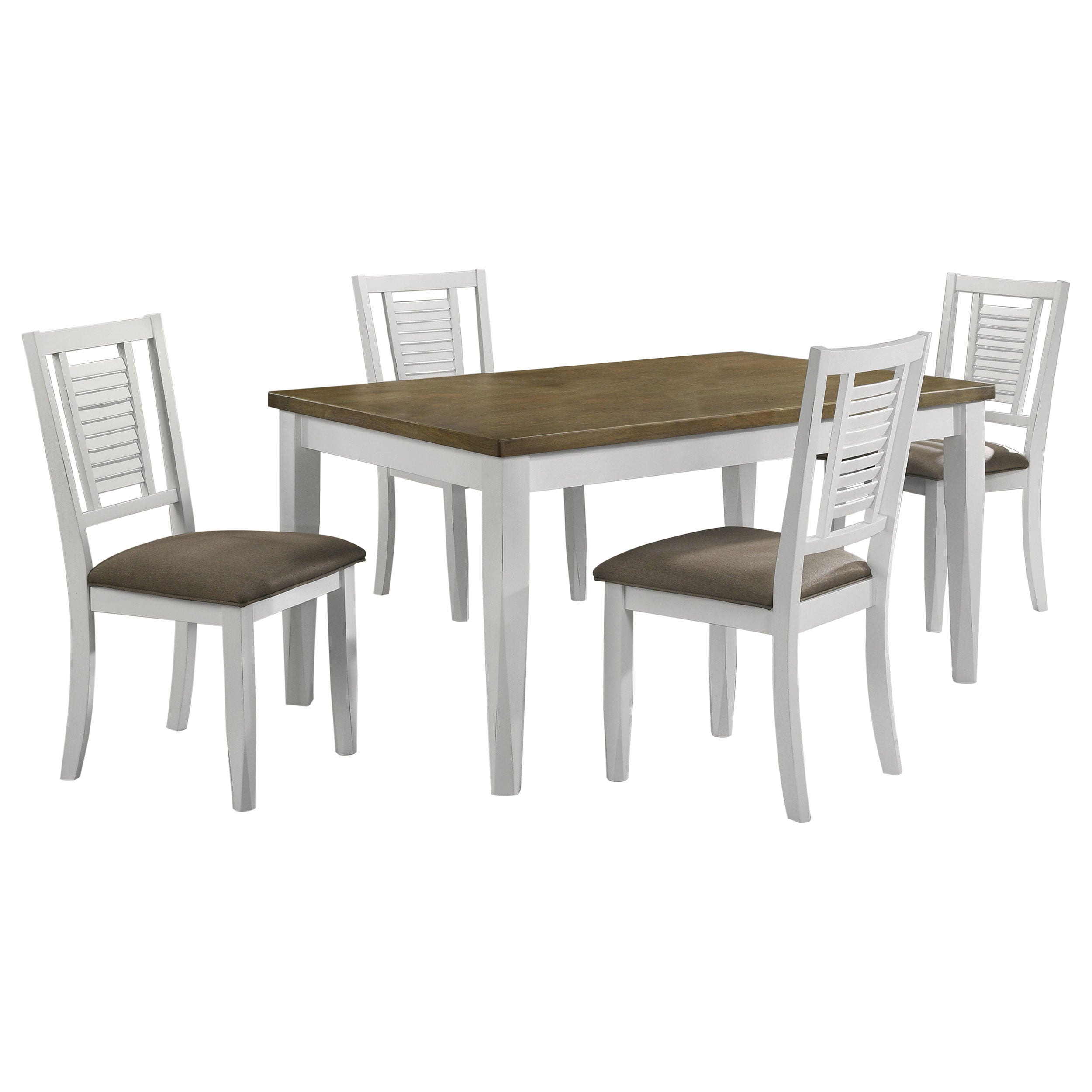 Appleton Rectangular Dining Set Distressed White