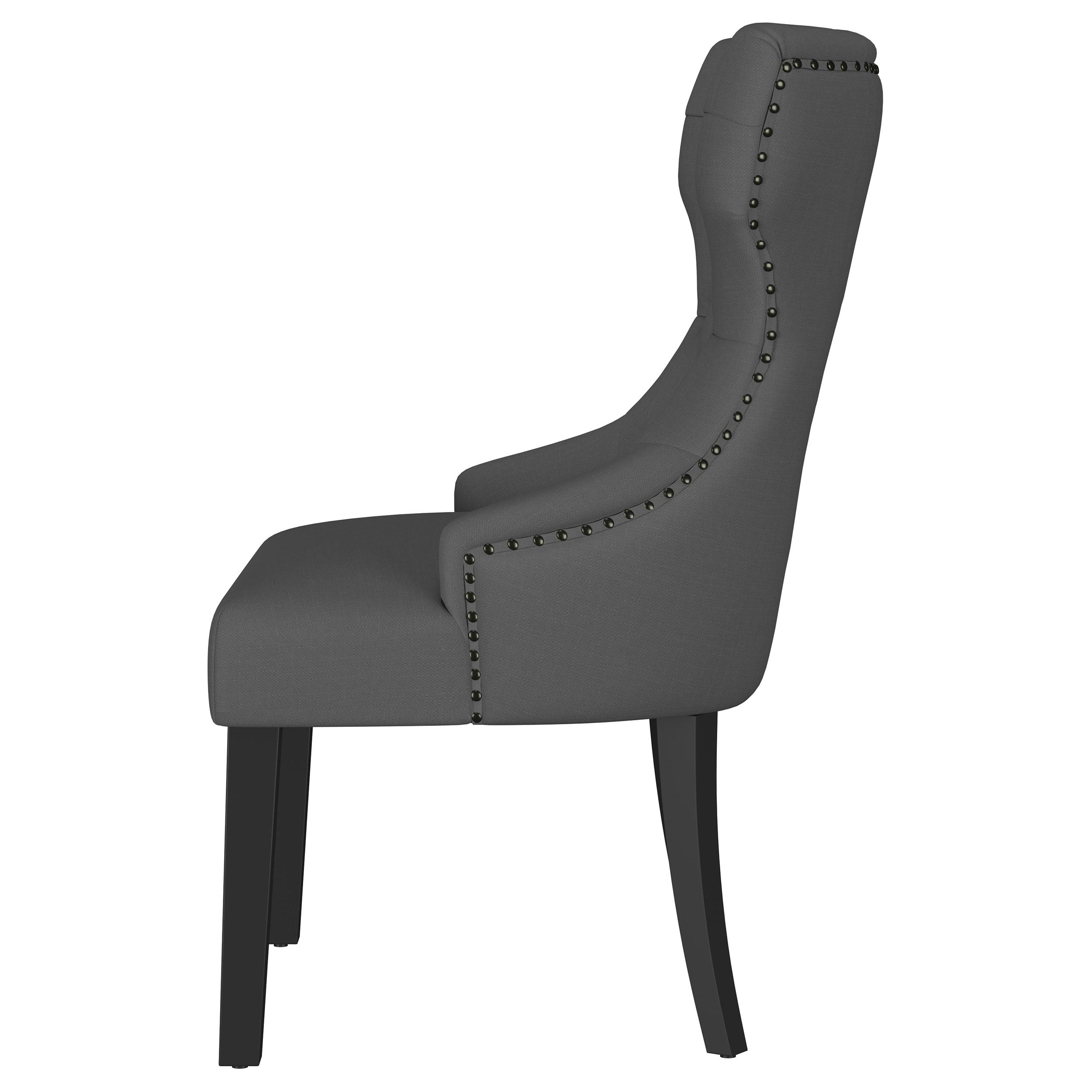 Baney Fabric Upholstered Dining Side Chair Beige and Black
