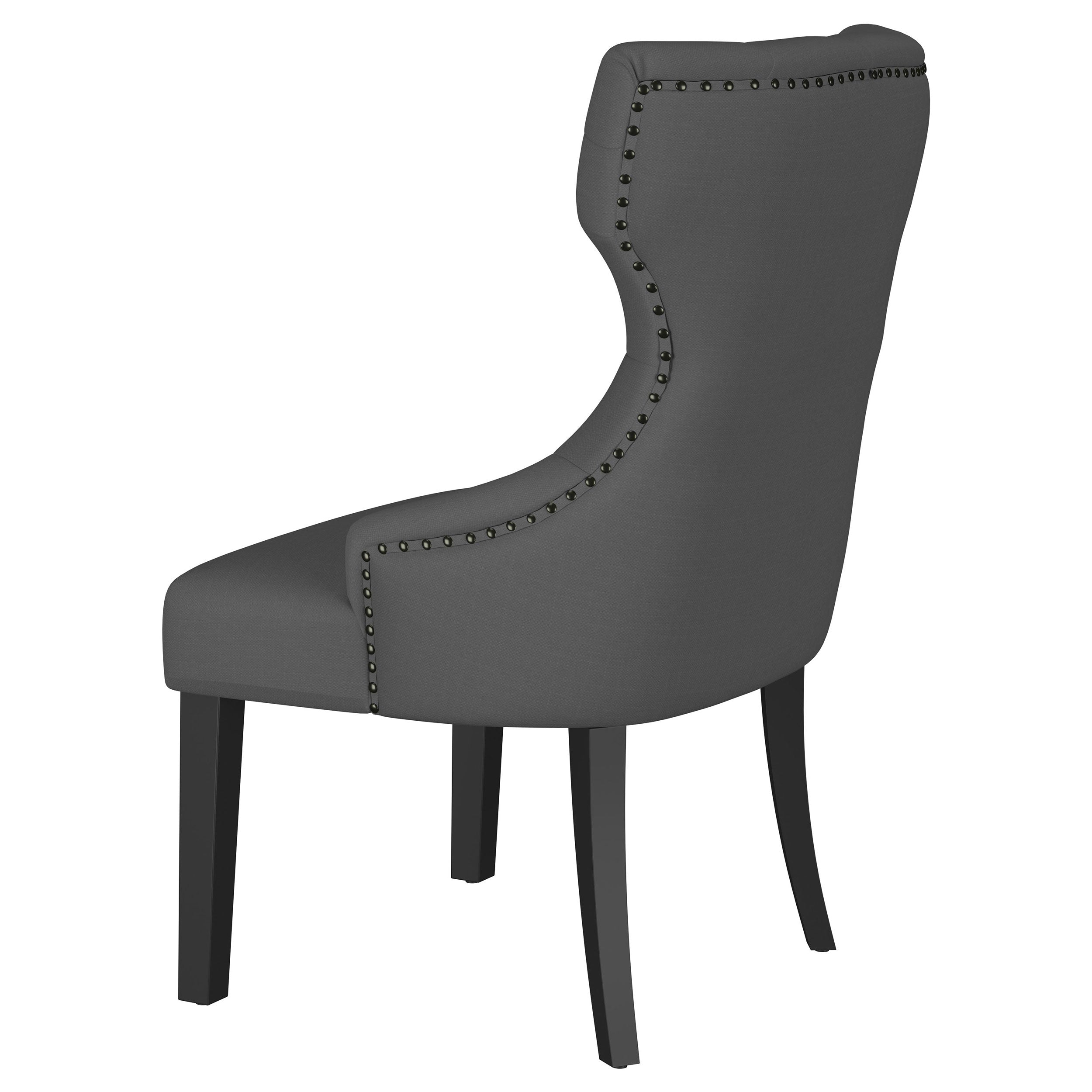 Baney Fabric Upholstered Dining Side Chair Beige and Black