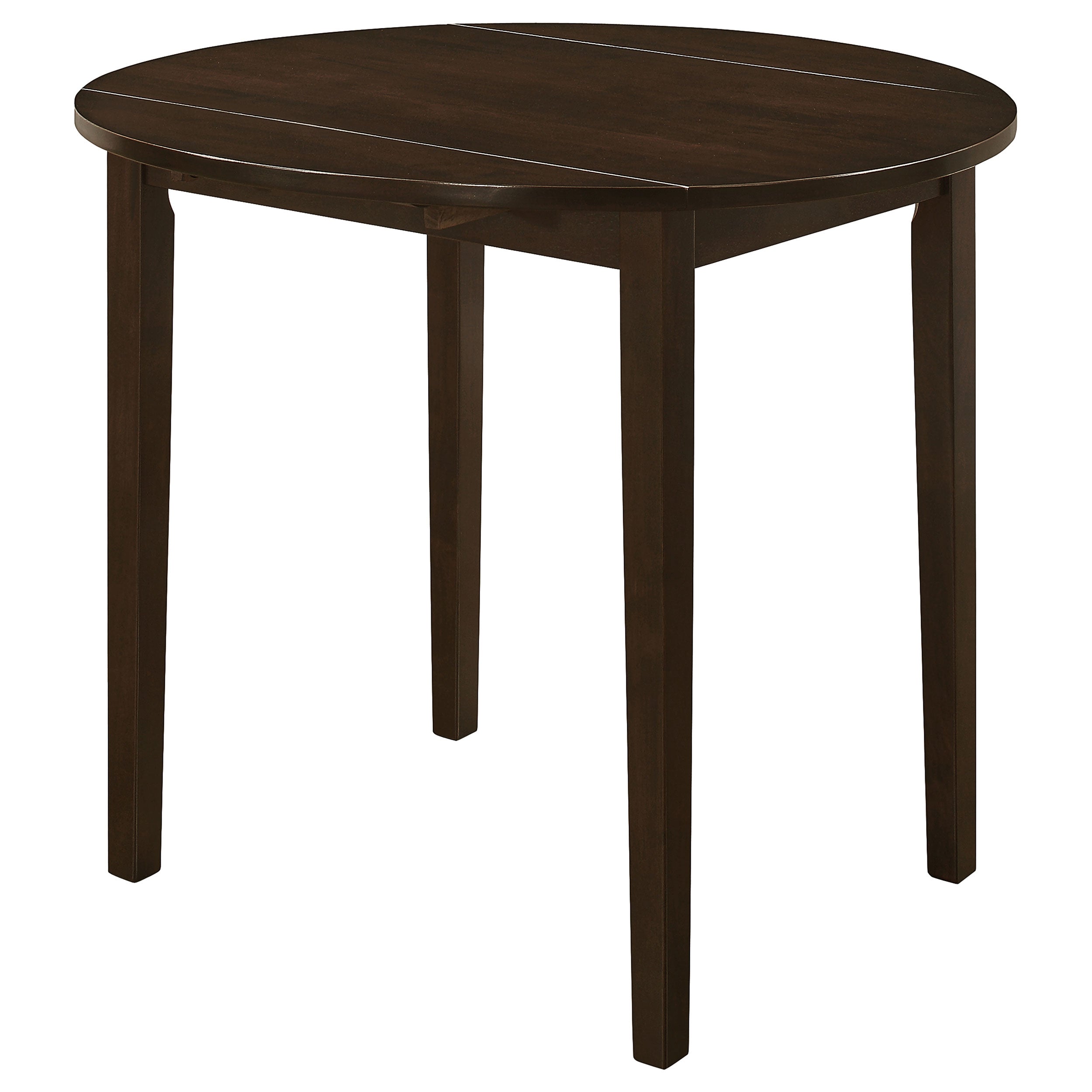 Bucknell  Round Drop Leaf Dining Table Set Cappuccino